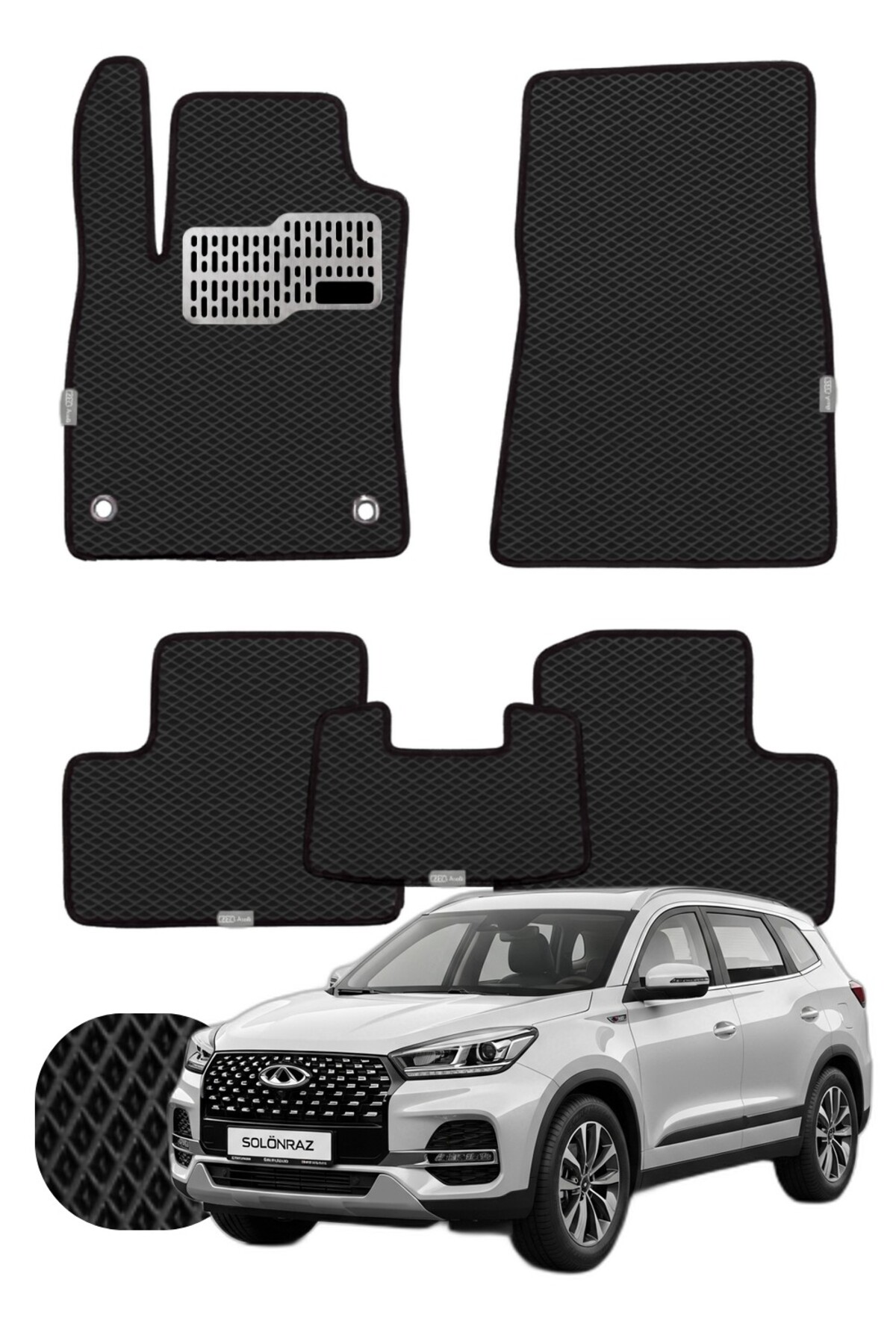 Chery Tiggo 8 2018 ve sonrası Özelleştirilebilir Tam Set Premium EVA Paspas