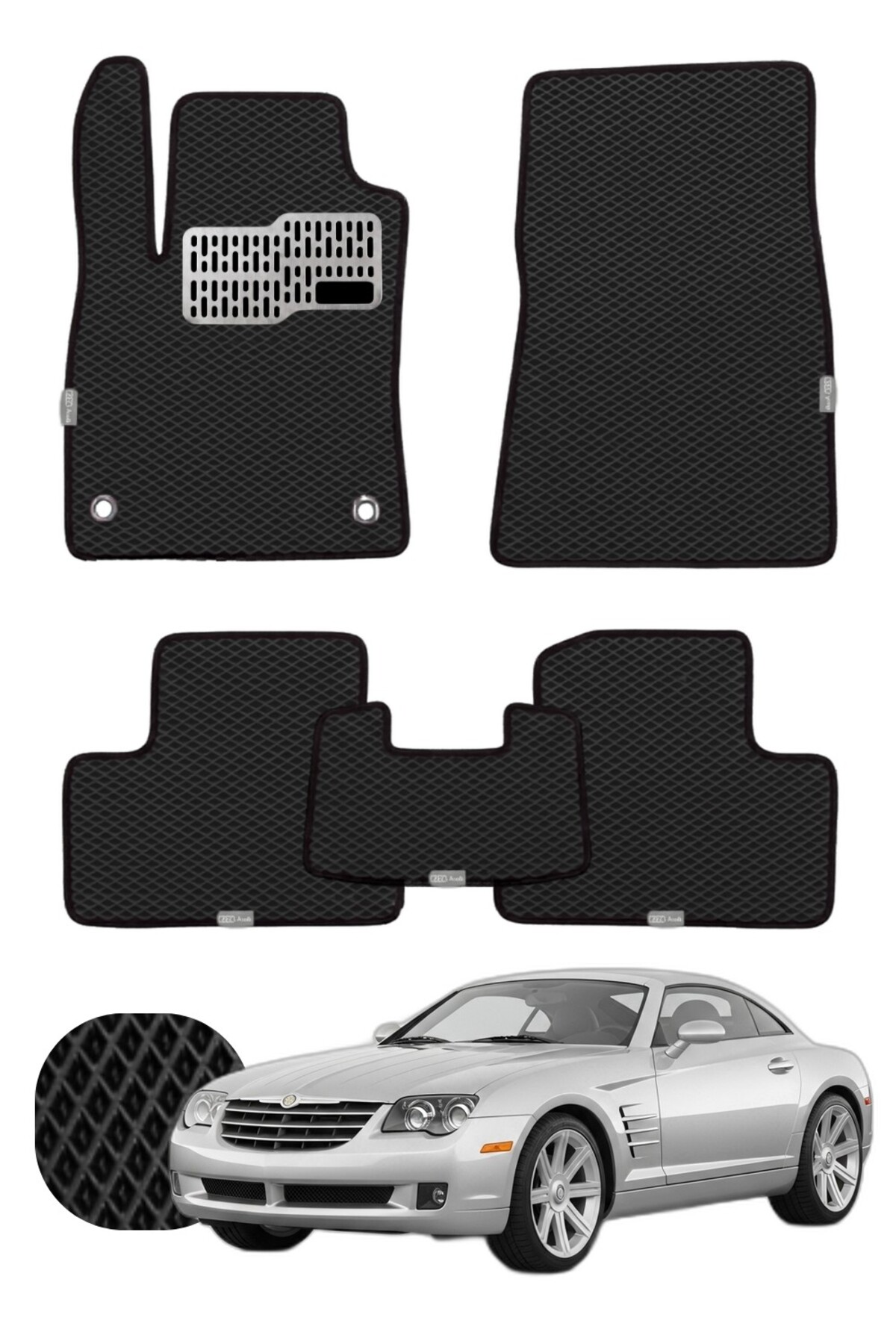 Chrysler Crossfire Coupe 2003-2008 Özelleştirilebilir Tam Set Premium EVA Paspas