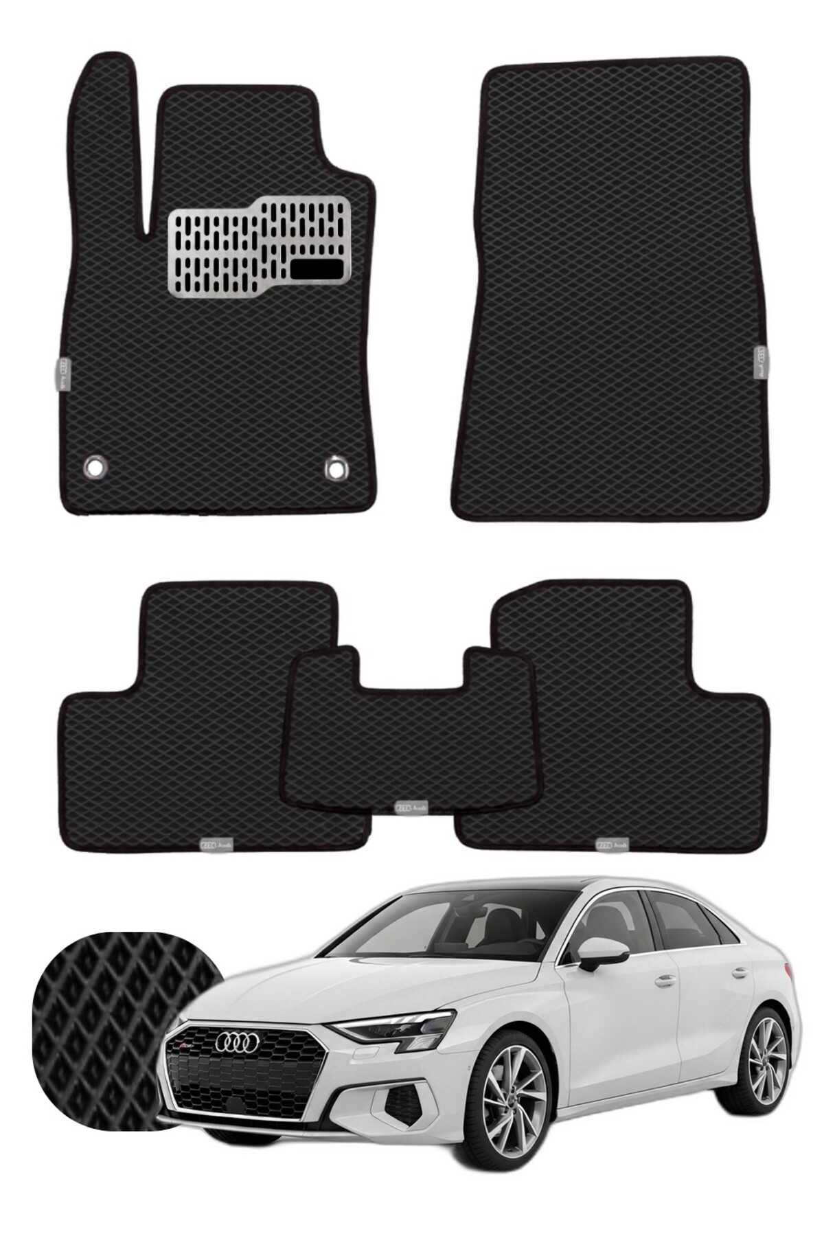 Audi A3 2021 ve sonrası Özelleştirilebilir Tam Set Premium EVA Paspas