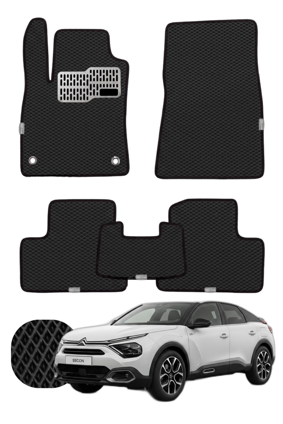 Citroen C4X 2022 ve sonrası Özelleştirilebilir Tam Set Premium EVA Paspas