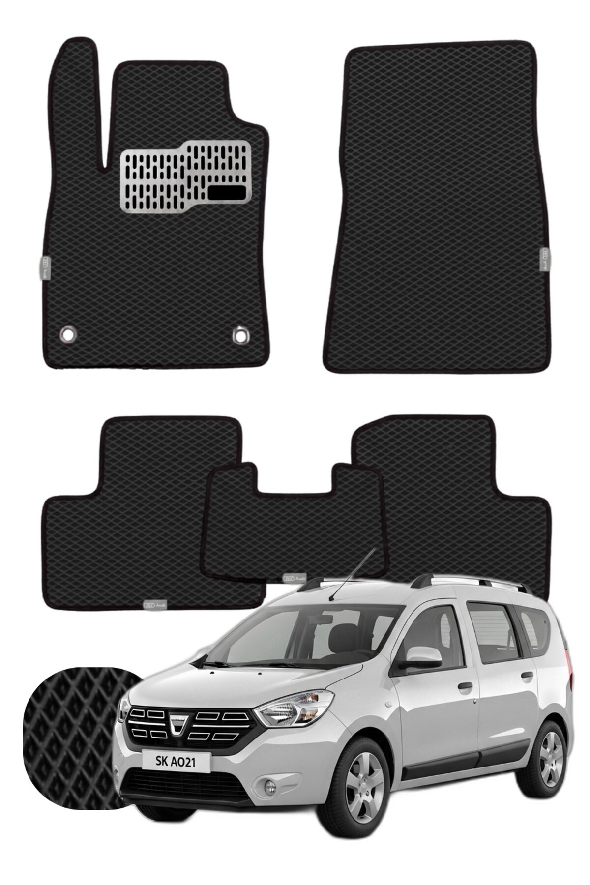 Dacia Dokker 2012-2021 Özelleştirilebilir Tam Set Premium EVA Paspas