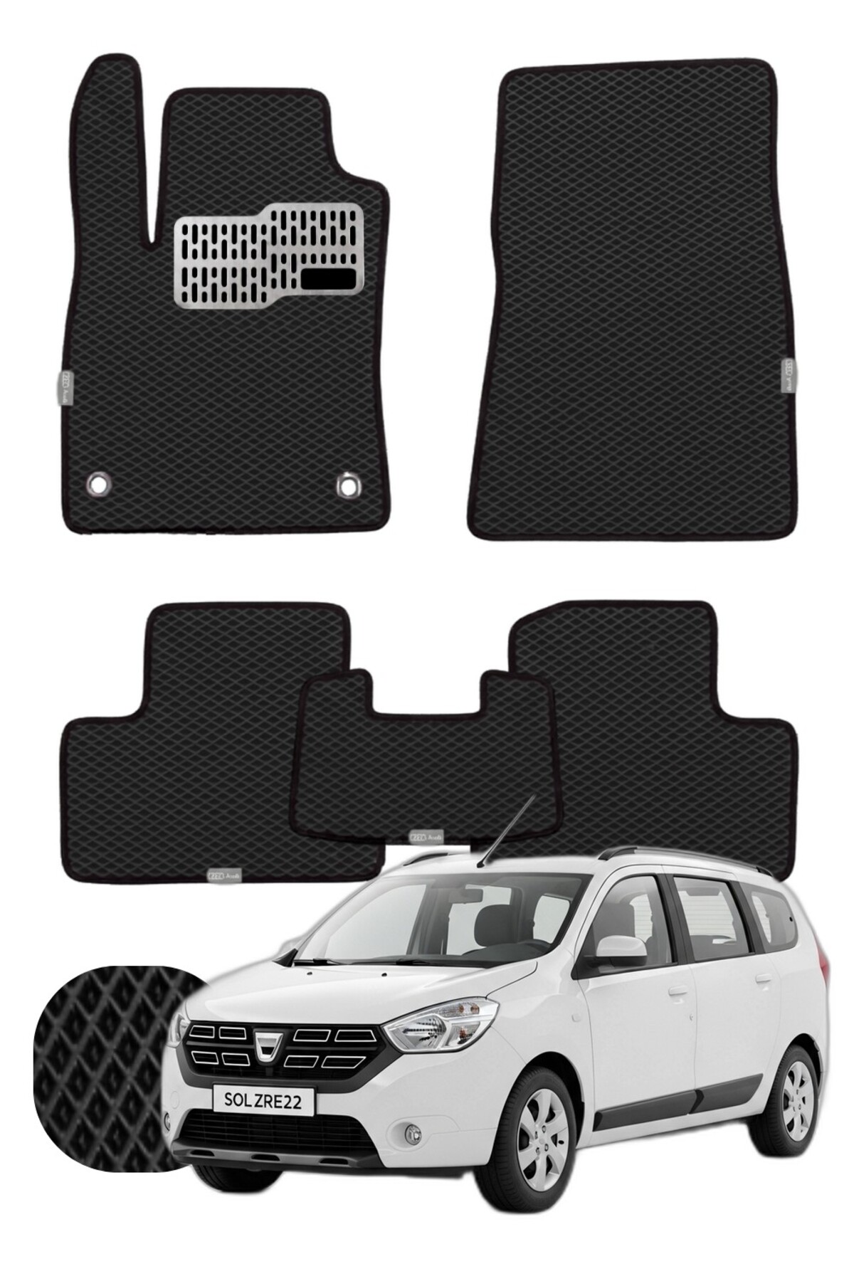 Dacia Lodgy 2012-2022 Özelleştirilebilir Tam Set Premium EVA Paspas