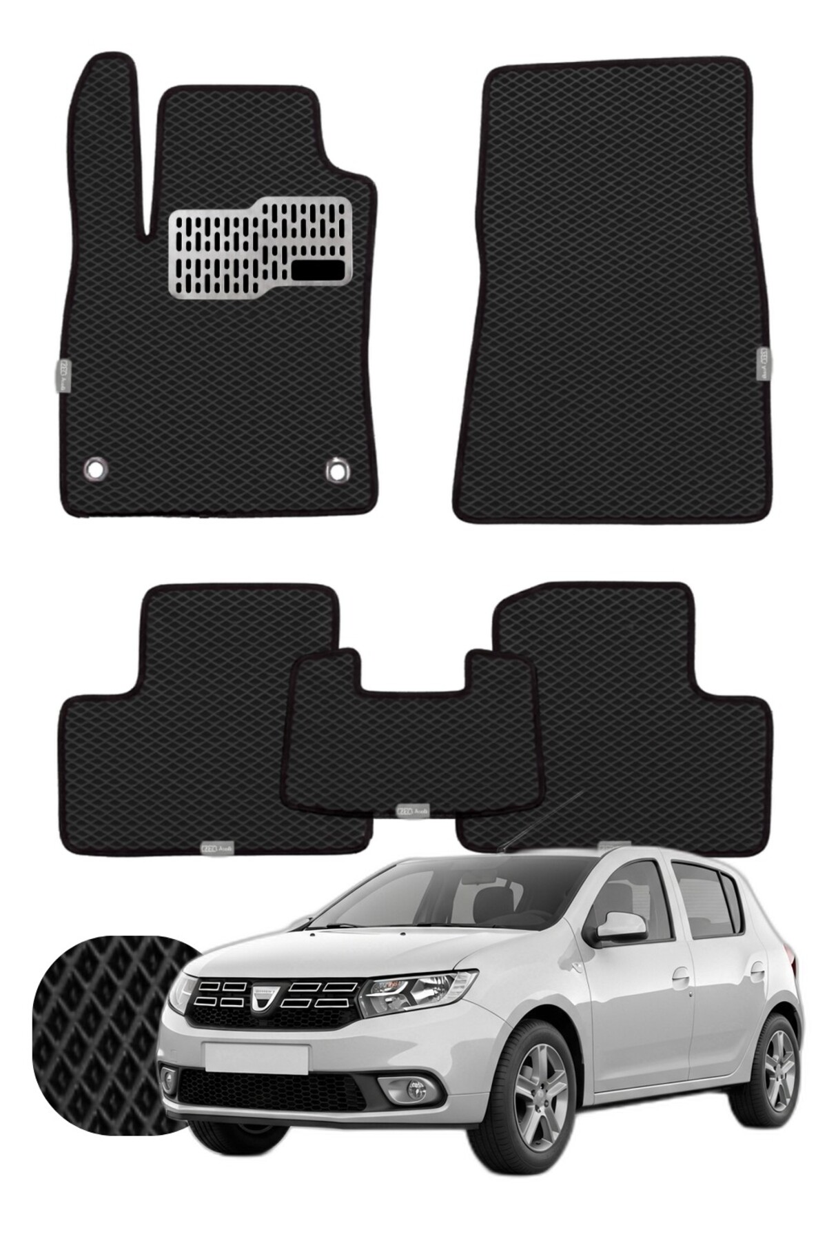 Dacia Sandero 2012-2020 Özelleştirilebilir Tam Set Premium EVA Paspas