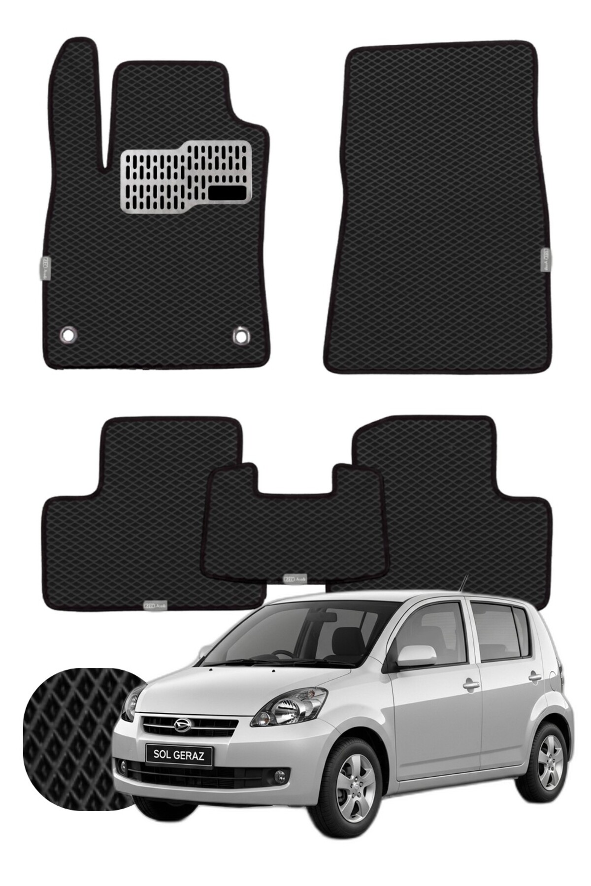 Daihatsu Sirion 2004-2015 Özelleştirilebilir Tam Set Premium EVA Paspas
