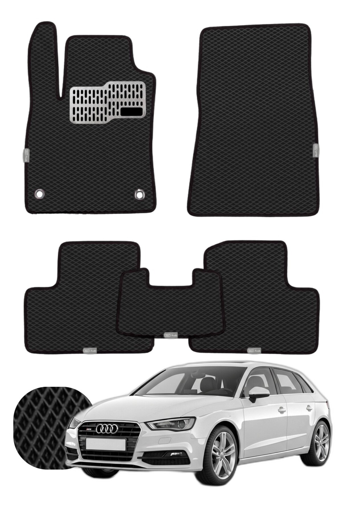 Audi A3 HB 2013-2020 Özelleştirilebilir Tam Set Premium EVA Paspas