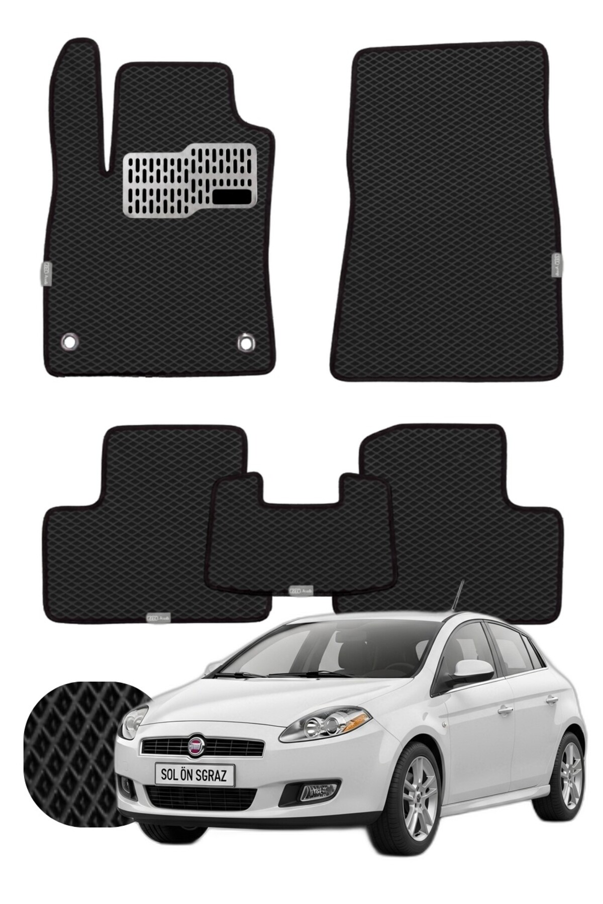Fiat Bravo 2007-2014 Özelleştirilebilir Tam Set Premium EVA Paspas