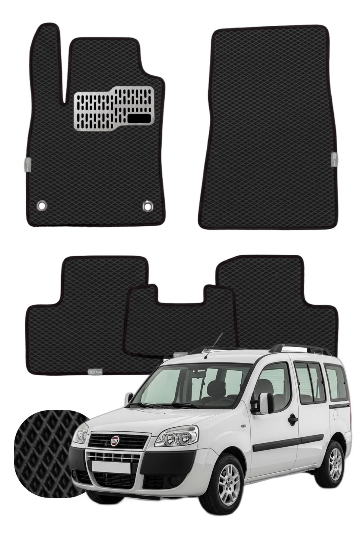 Fiat Doblo 2000-2010 Özelleştirilebilir Tam Set Premium EVA Paspas