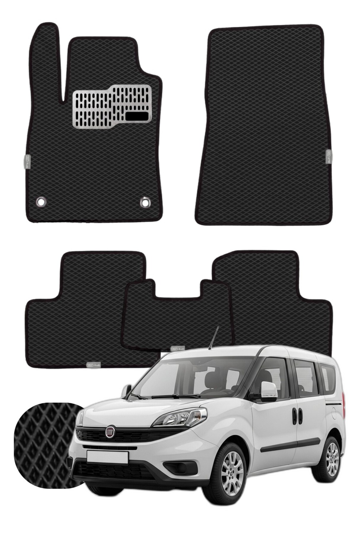 Fiat Doblo 2010-2022 Özelleştirilebilir Tam Set Premium EVA Paspas