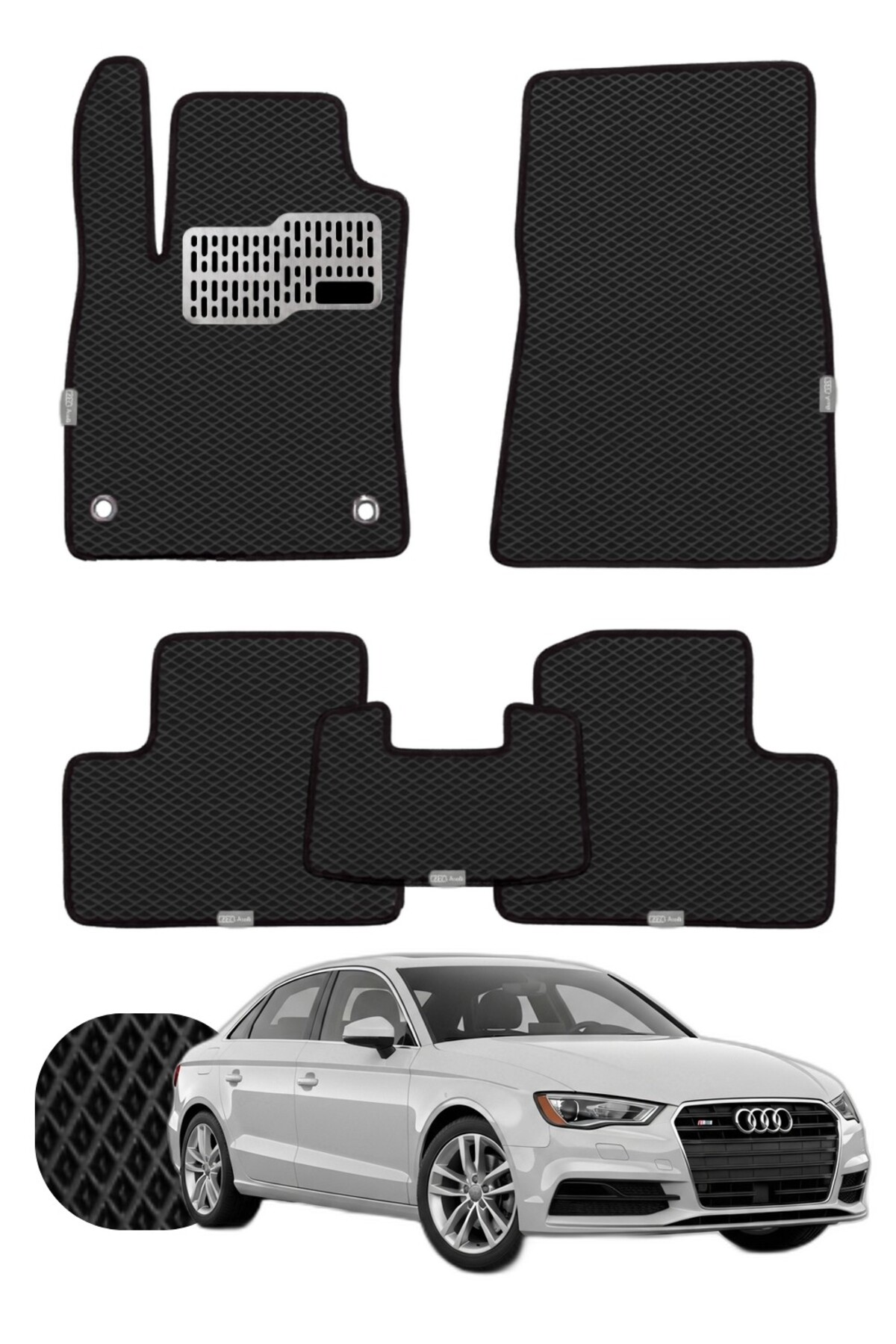 Audi A3 Sedan 2013-2020 Özelleştirilebilir Tam Set Premium EVA Paspas