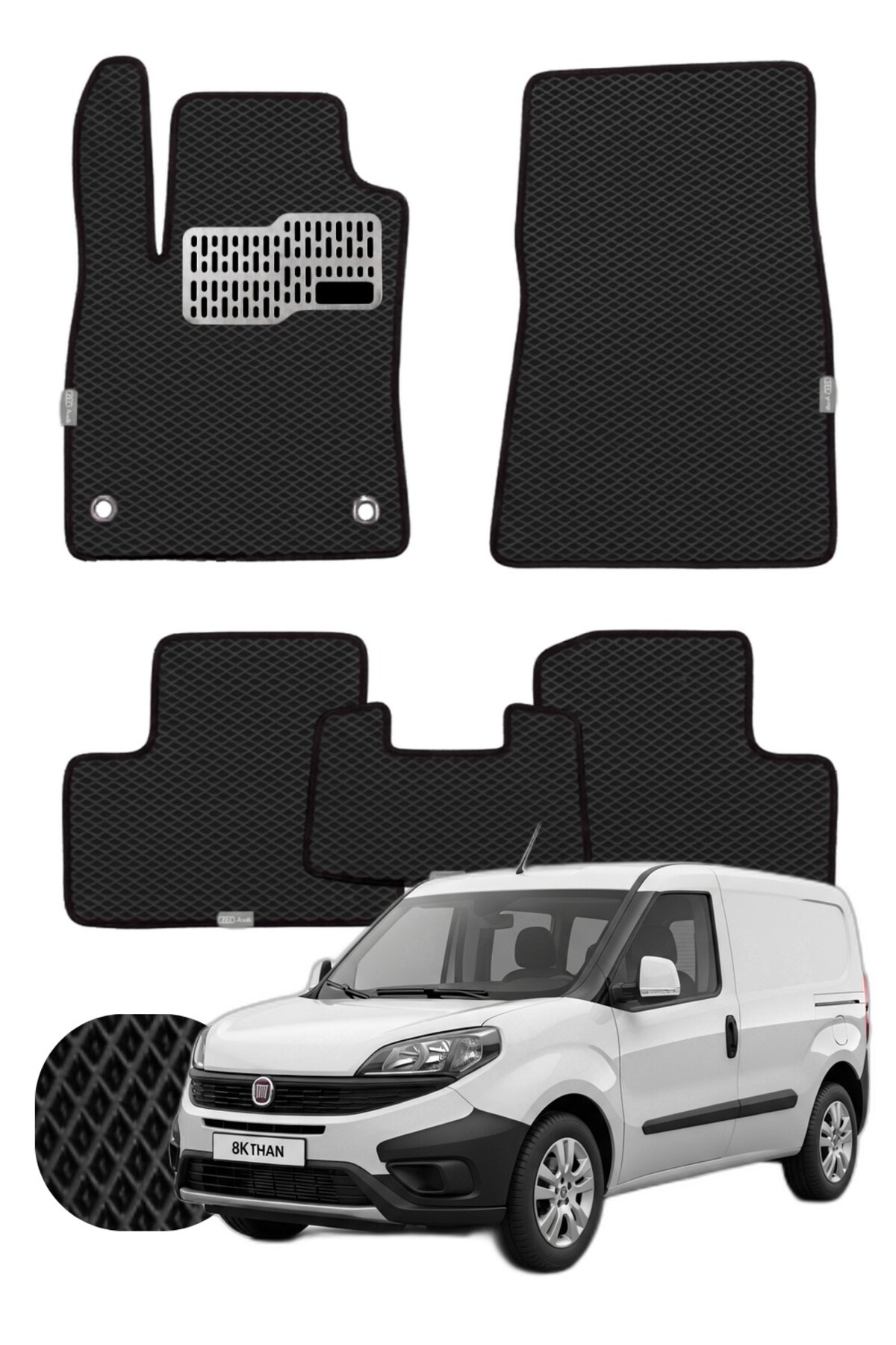 Fiat Doblo 2023 ve sonrası Özelleştirilebilir Tam Set Premium EVA Paspas
