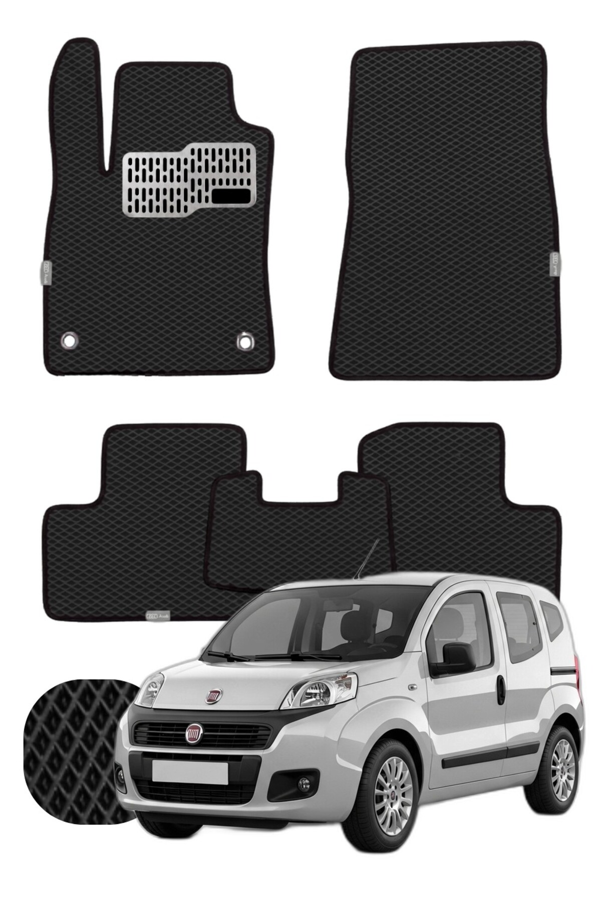 Fiat Fiorino 2007 ve sonrası Özelleştirilebilir Tam Set Premium EVA Paspas