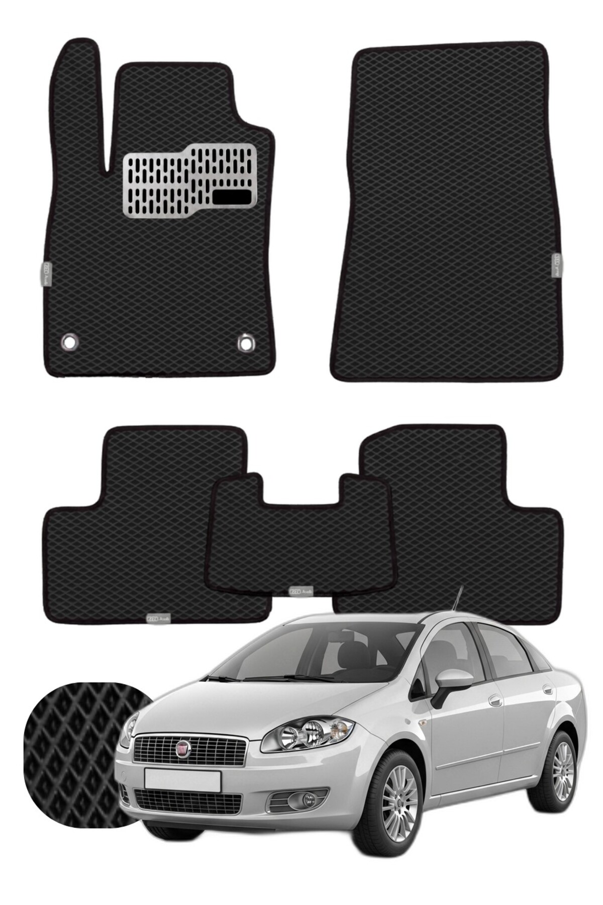 Fiat Linea 2007-2018 Özelleştirilebilir Tam Set Premium EVA Paspas