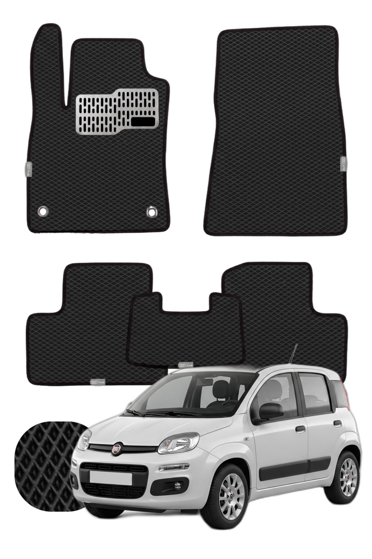Fiat Panda 2011 ve sonrası Özelleştirilebilir Tam Set Premium EVA Paspas