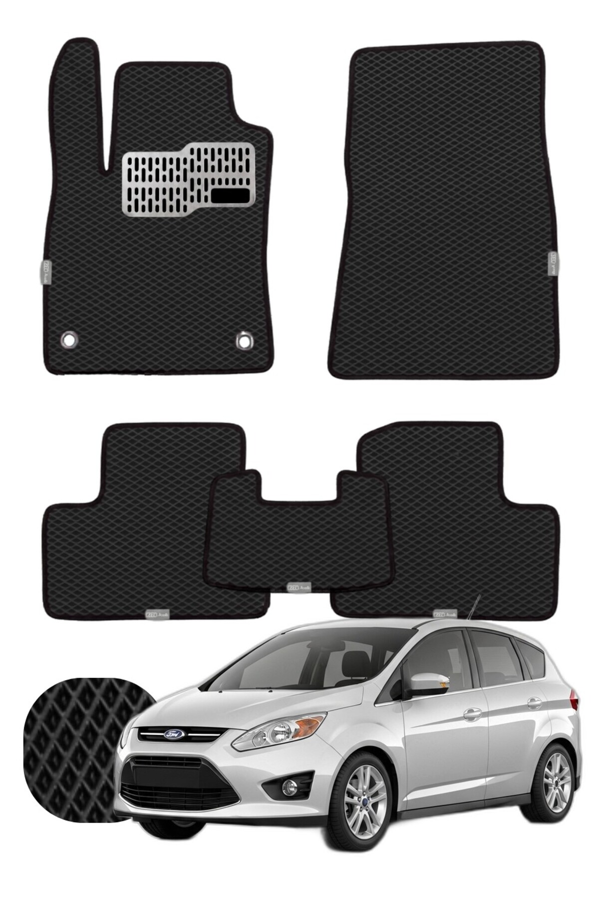 Ford C-Max 2010-2019 Özelleştirilebilir Tam Set Premium EVA Paspas