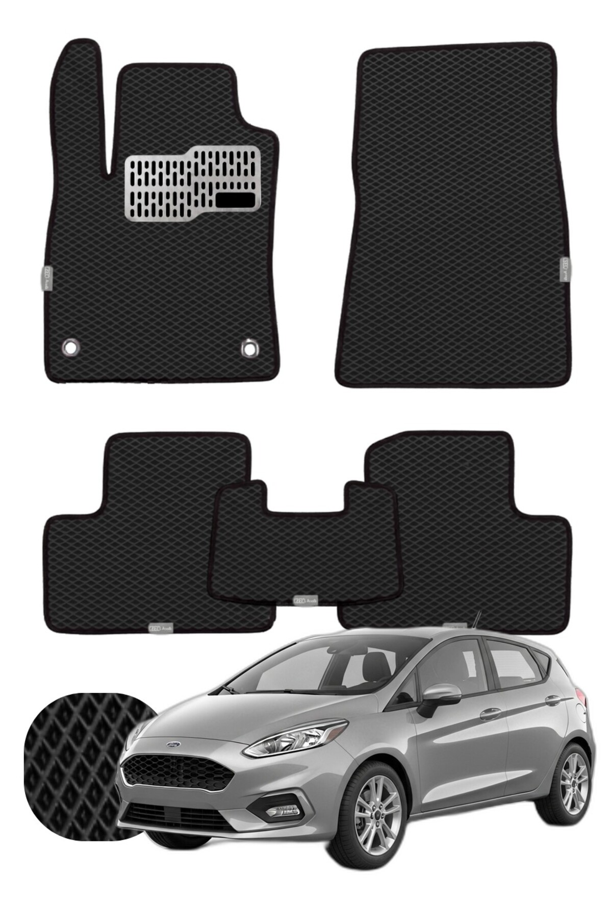 Ford Fiesta 2017-2023 Özelleştirilebilir Tam Set Premium EVA Paspas