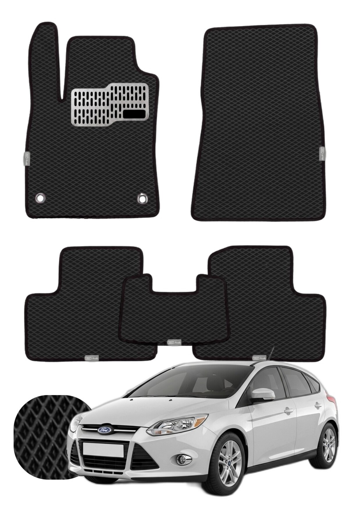Ford Focus HB 2011-2018 Özelleştirilebilir Tam Set Premium EVA Paspas