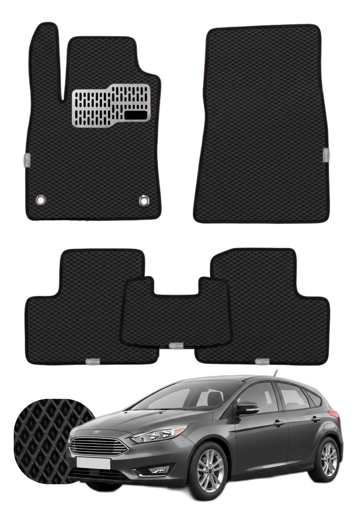 Ford Focus HB 2018 ve sonrası Özelleştirilebilir Tam Set Premium EVA Paspas