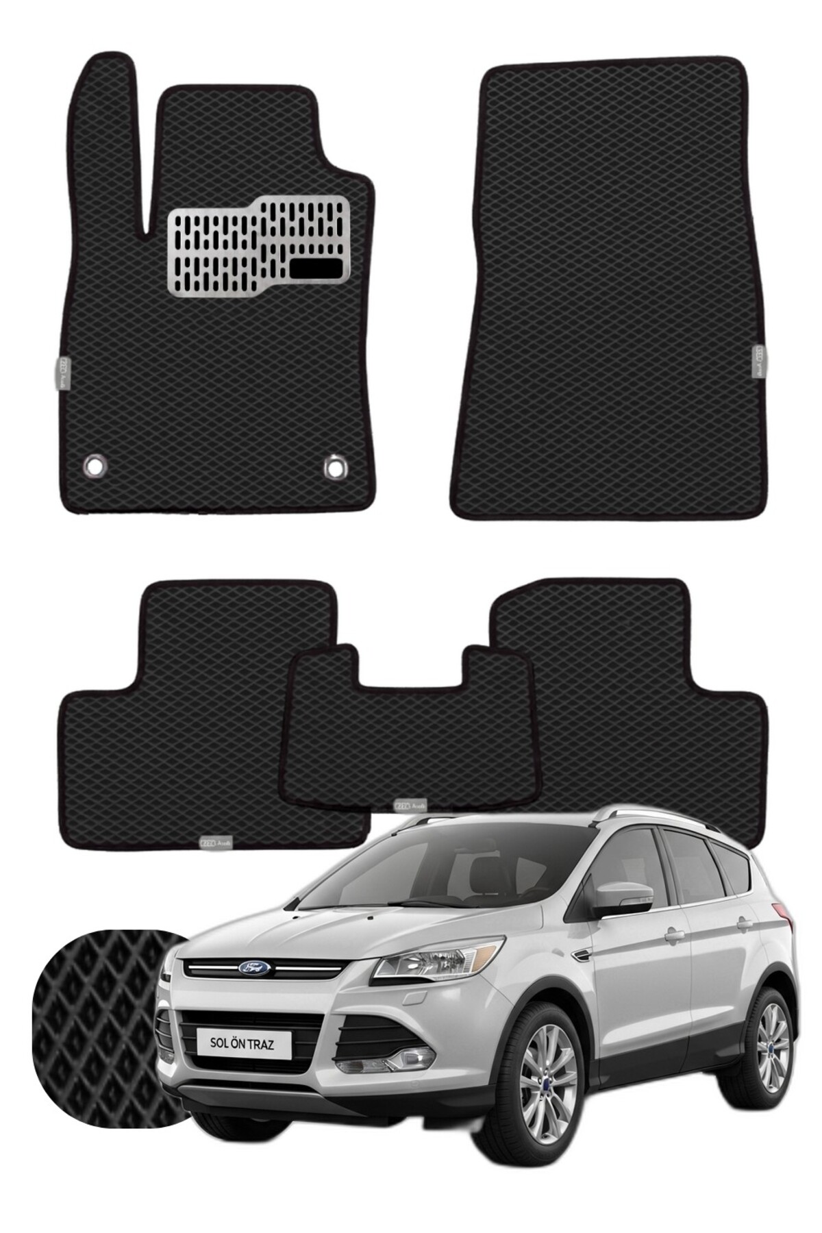 Ford Kuga 2012-2019 Özelleştirilebilir Tam Set Premium EVA Paspas