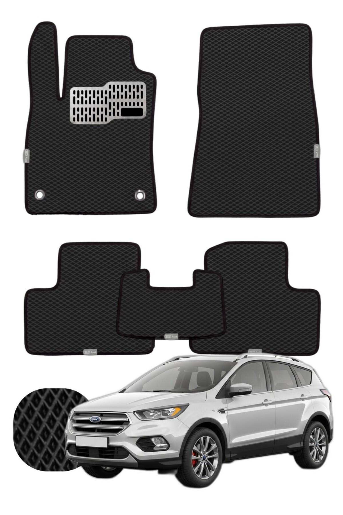 Ford Kuga 2019 ve sonrası Özelleştirilebilir Tam Set Premium EVA Paspas