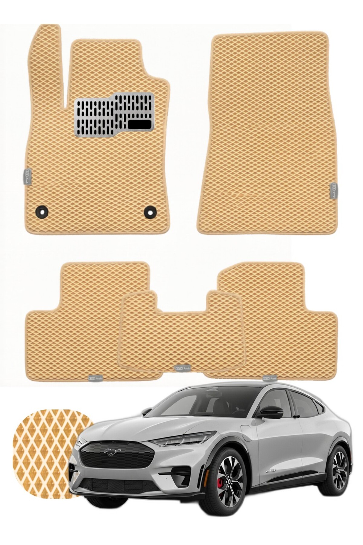 Ford Mustang Mach-E 2020 ve sonrası Özelleştirilebilir Tam Set Premium EVA Paspas