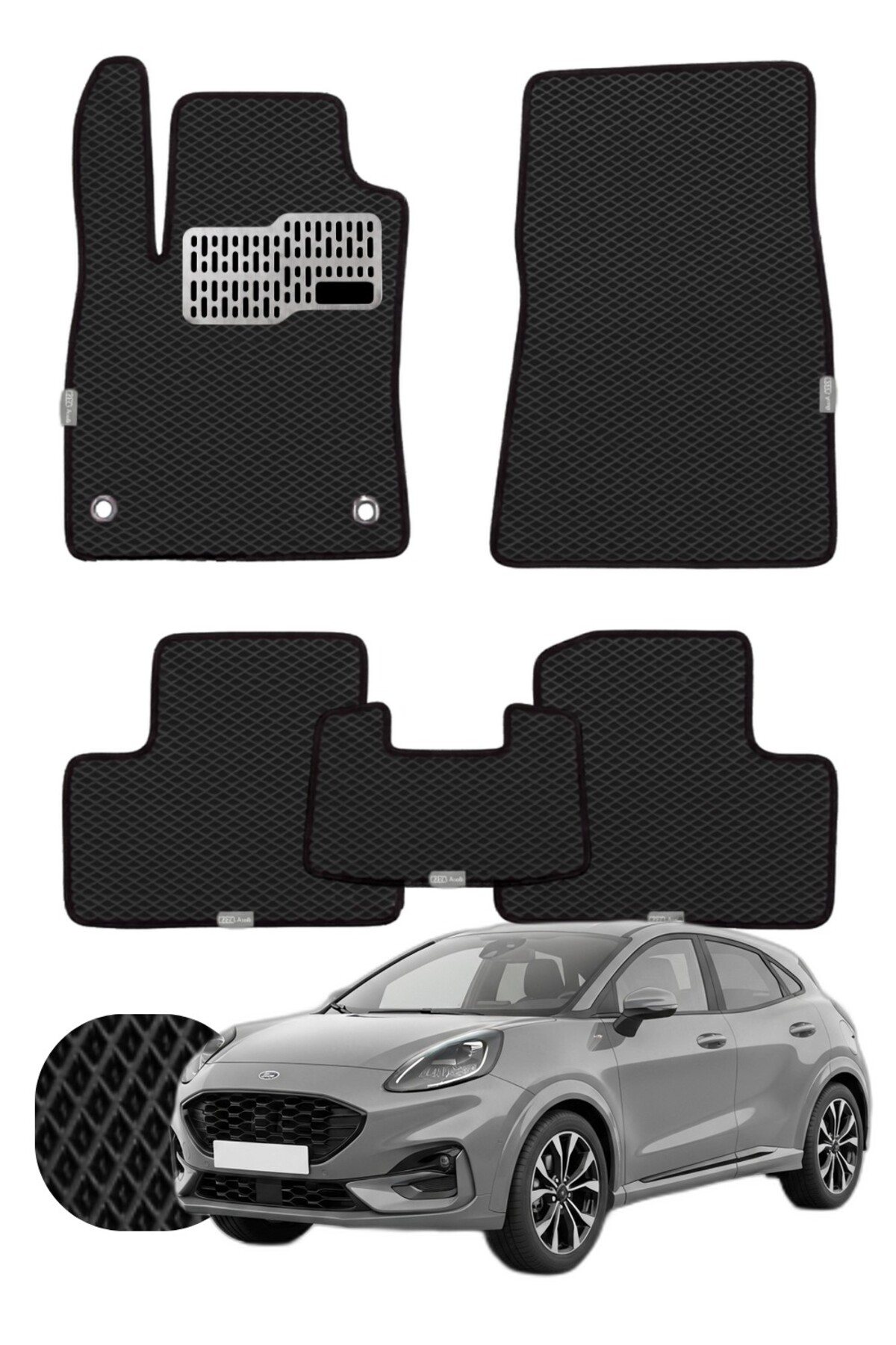 Ford Puma 2019 ve sonrası Özelleştirilebilir Tam Set Premium EVA Paspas