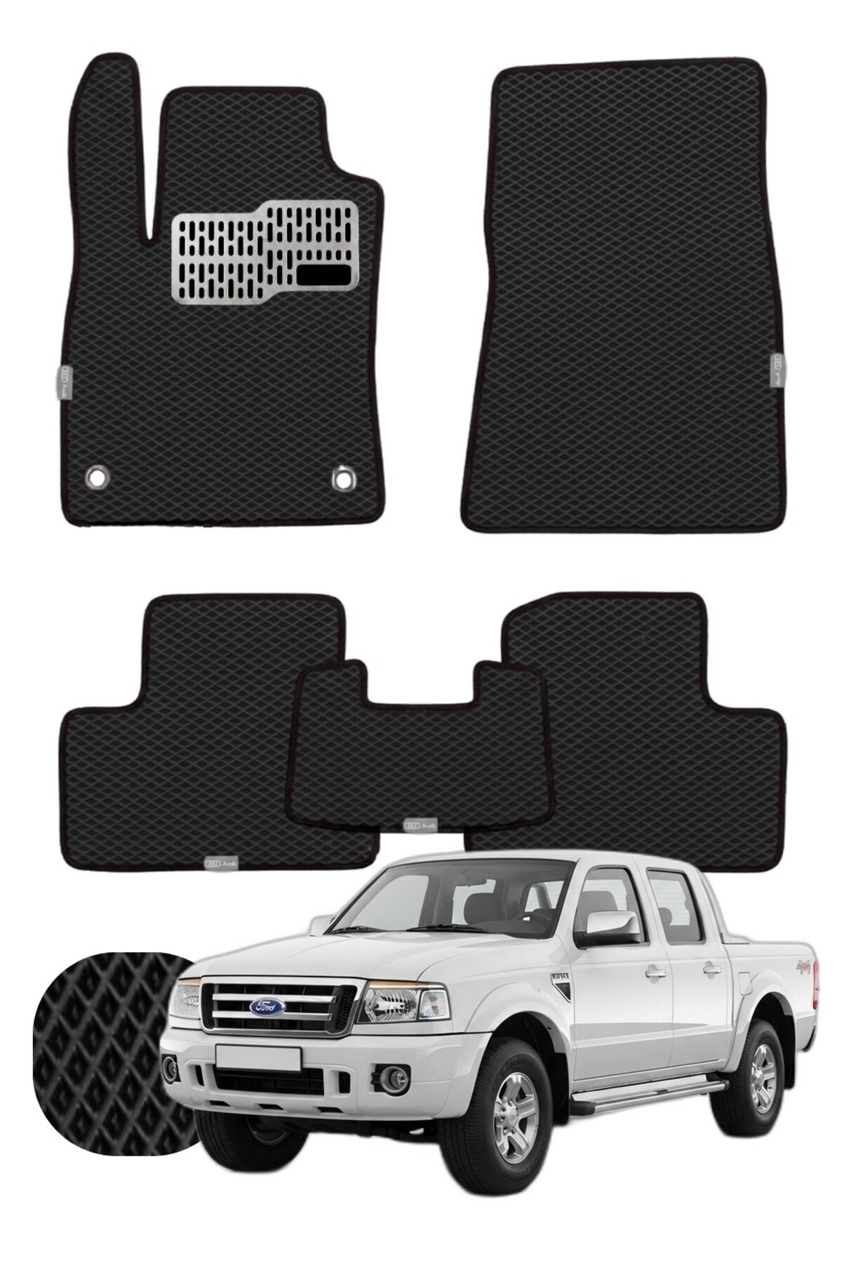 Ford Ranger 2006-2011 Özelleştirilebilir Tam Set Premium EVA Paspas
