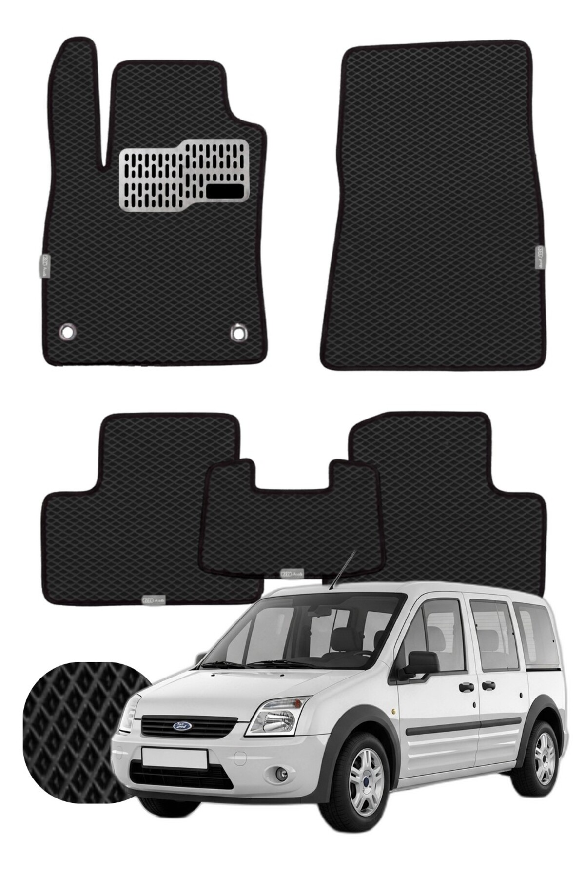 Ford Tourneo Connect 2002-2013 Özelleştirilebilir Tam Set Premium EVA Paspas