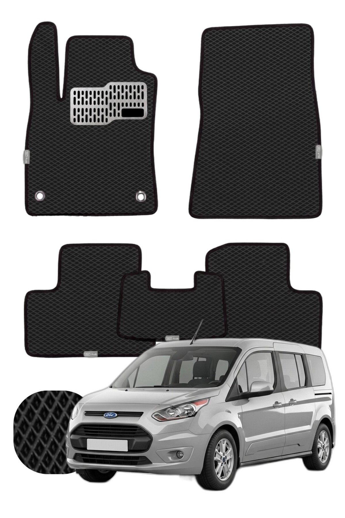 Ford Tourneo Connect 2013-2022 Özelleştirilebilir Tam Set Premium EVA Paspas