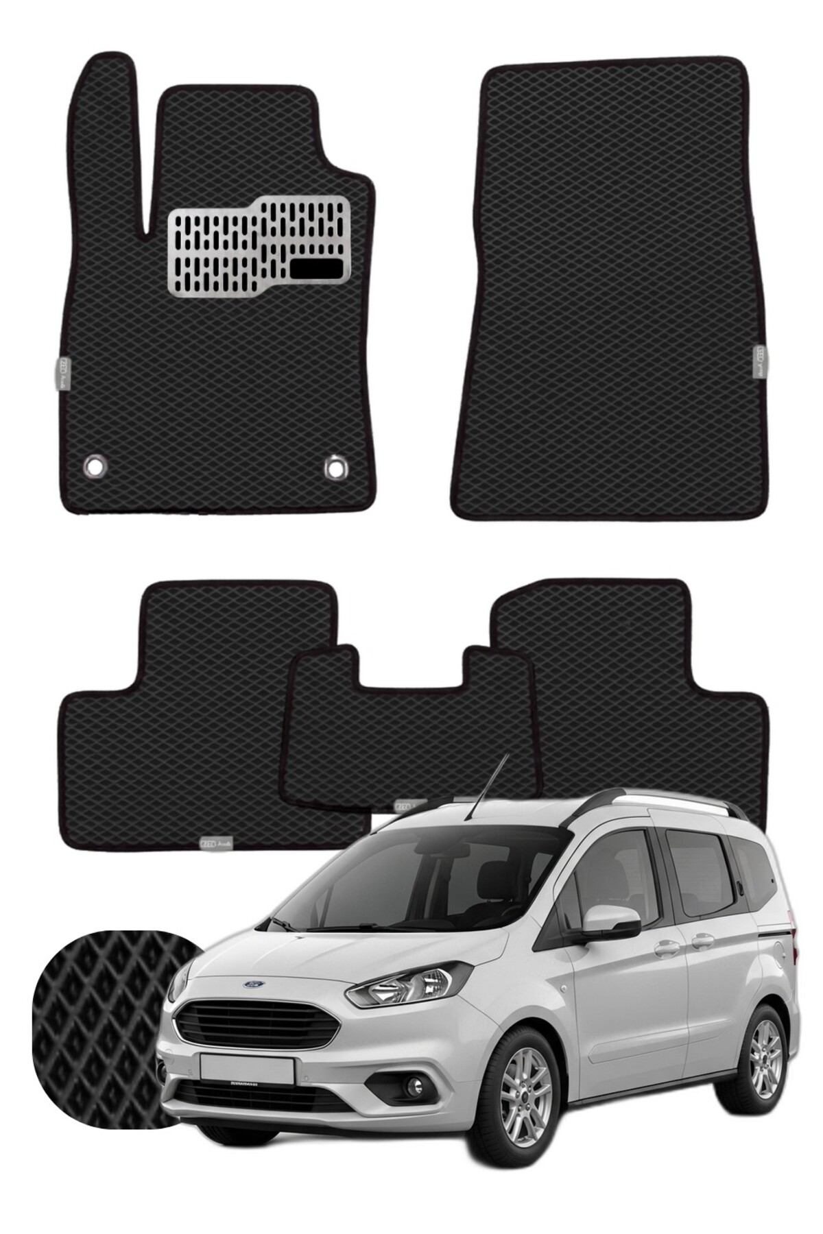 Ford Tourneo Courier 2023 ve sonrası Özelleştirilebilir Tam Set Premium EVA Paspas