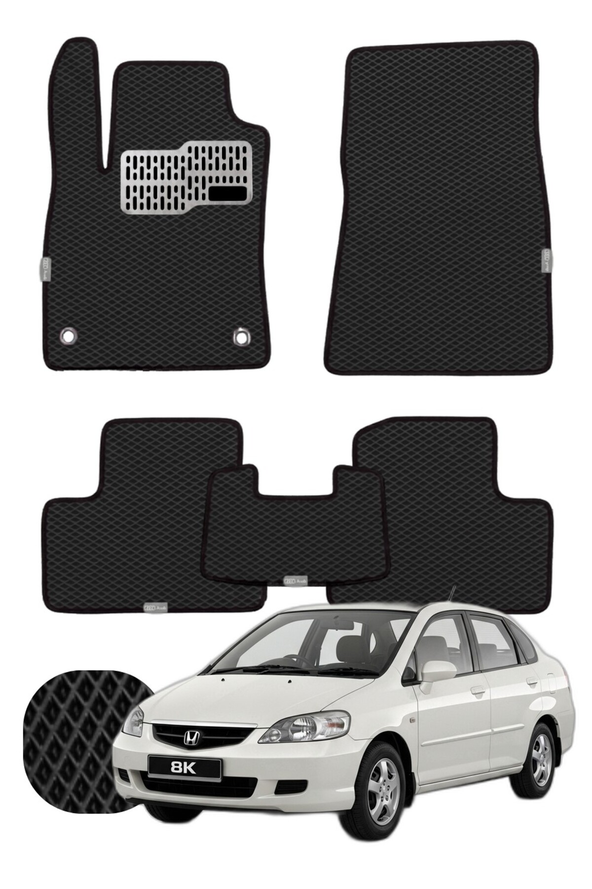 Honda City 2002-2008 Özelleştirilebilir Tam Set Premium EVA Paspas