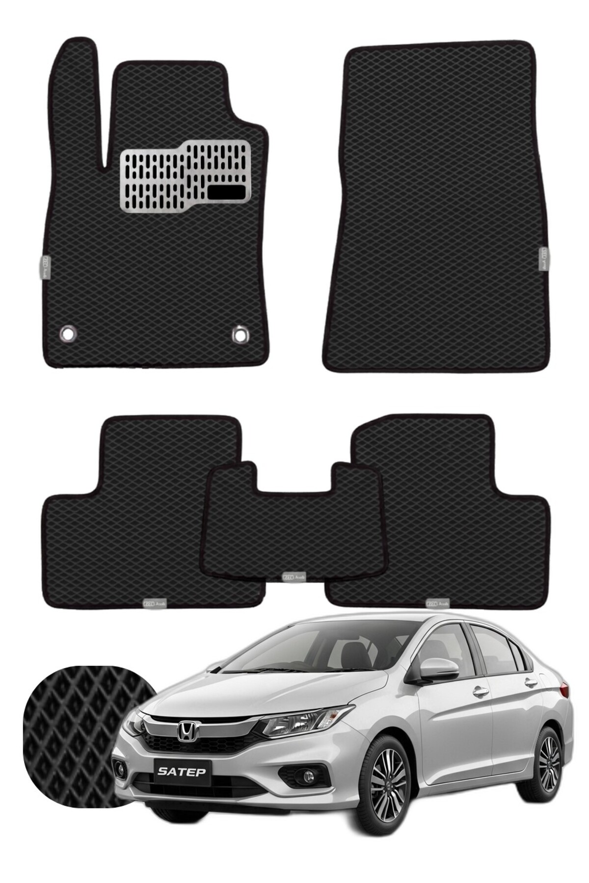 Honda City 2019 ve sonrası Özelleştirilebilir Tam Set Premium EVA Paspas
