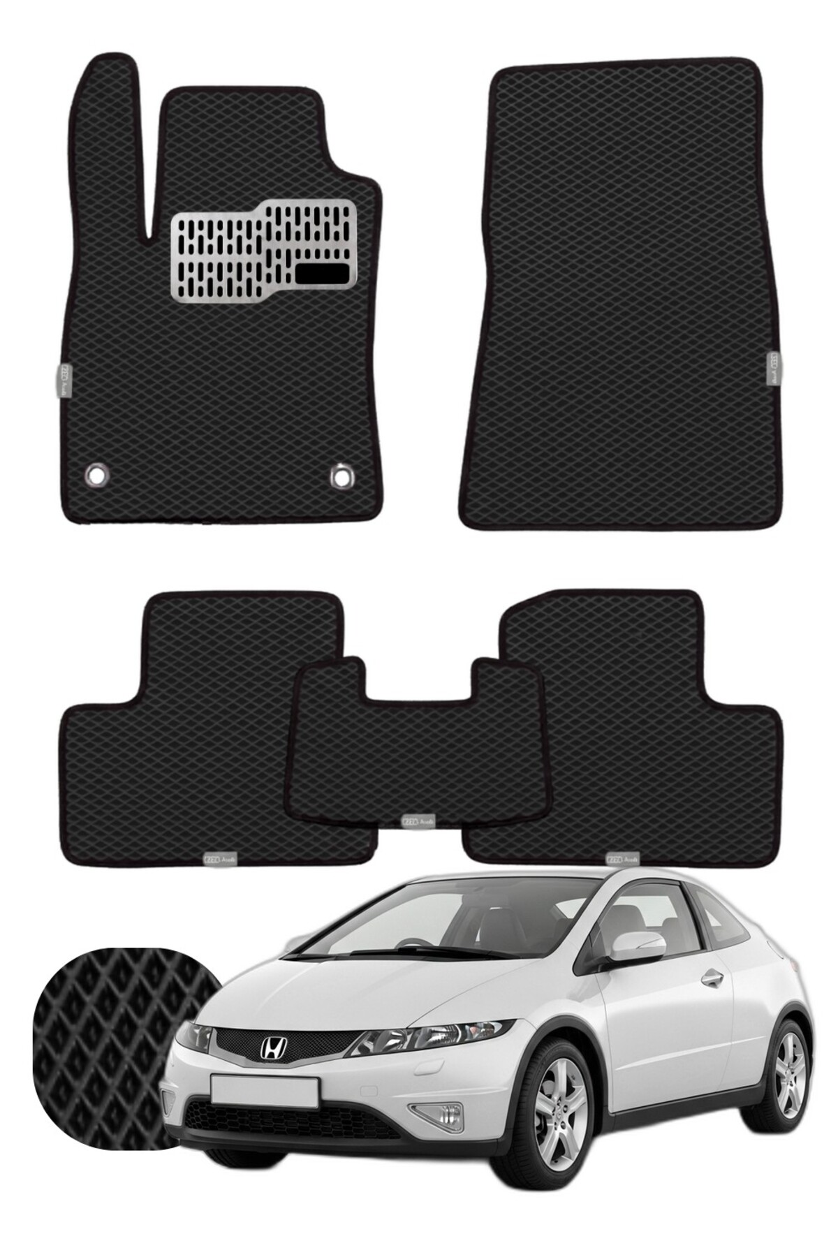 Honda Civic HB 2005-2012 Özelleştirilebilir Tam Set Premium EVA Paspas
