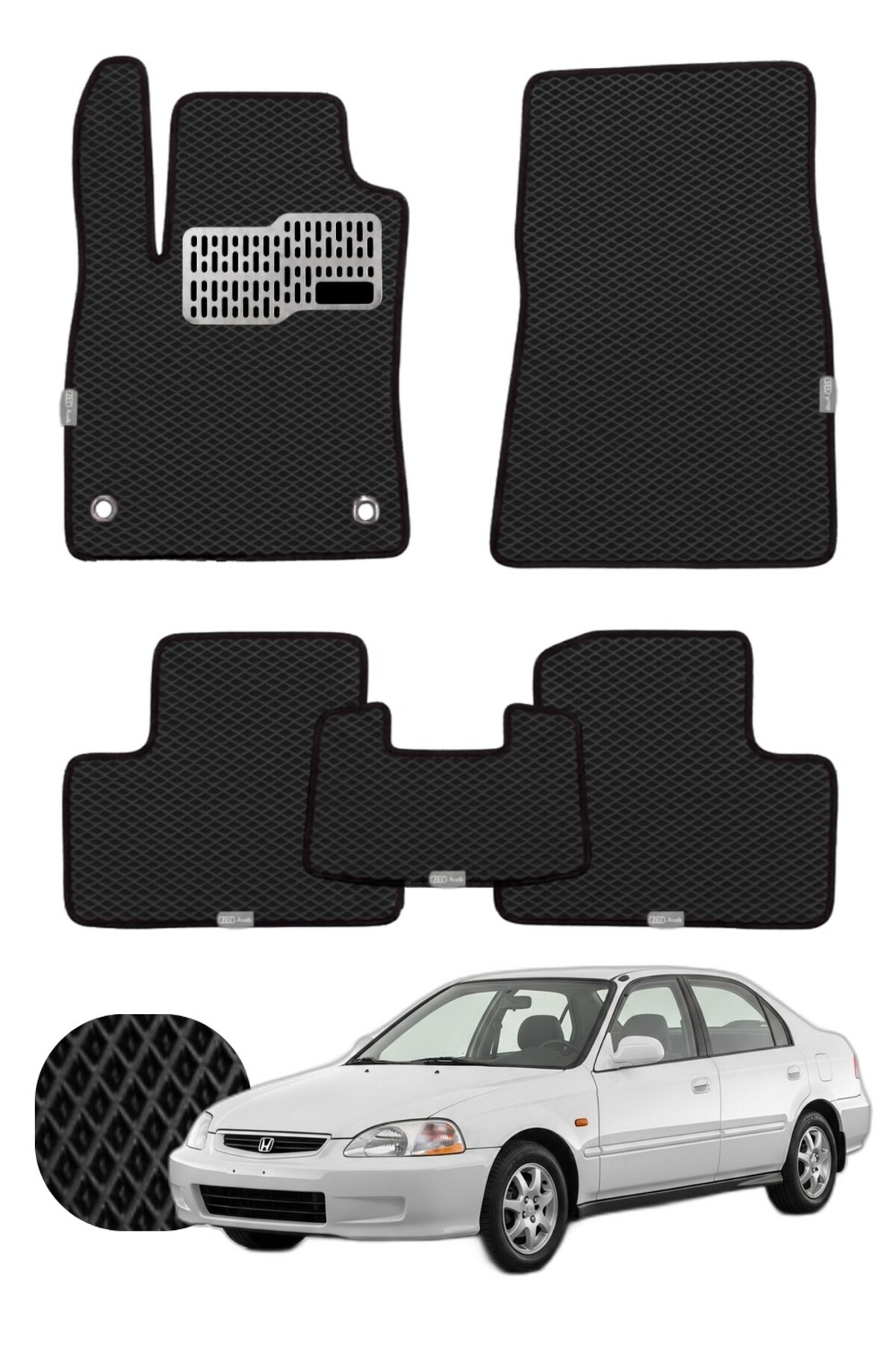 Honda Civic Sedan 1995-2000 Özelleştirilebilir Tam Set Premium EVA Paspas