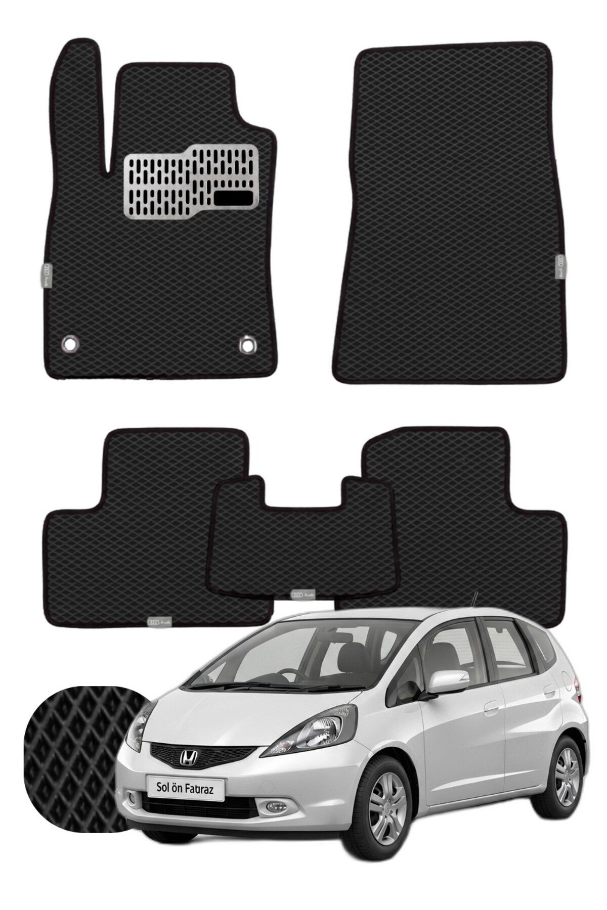 Honda Jazz 2008-2015 Özelleştirilebilir Tam Set Premium EVA Paspas
