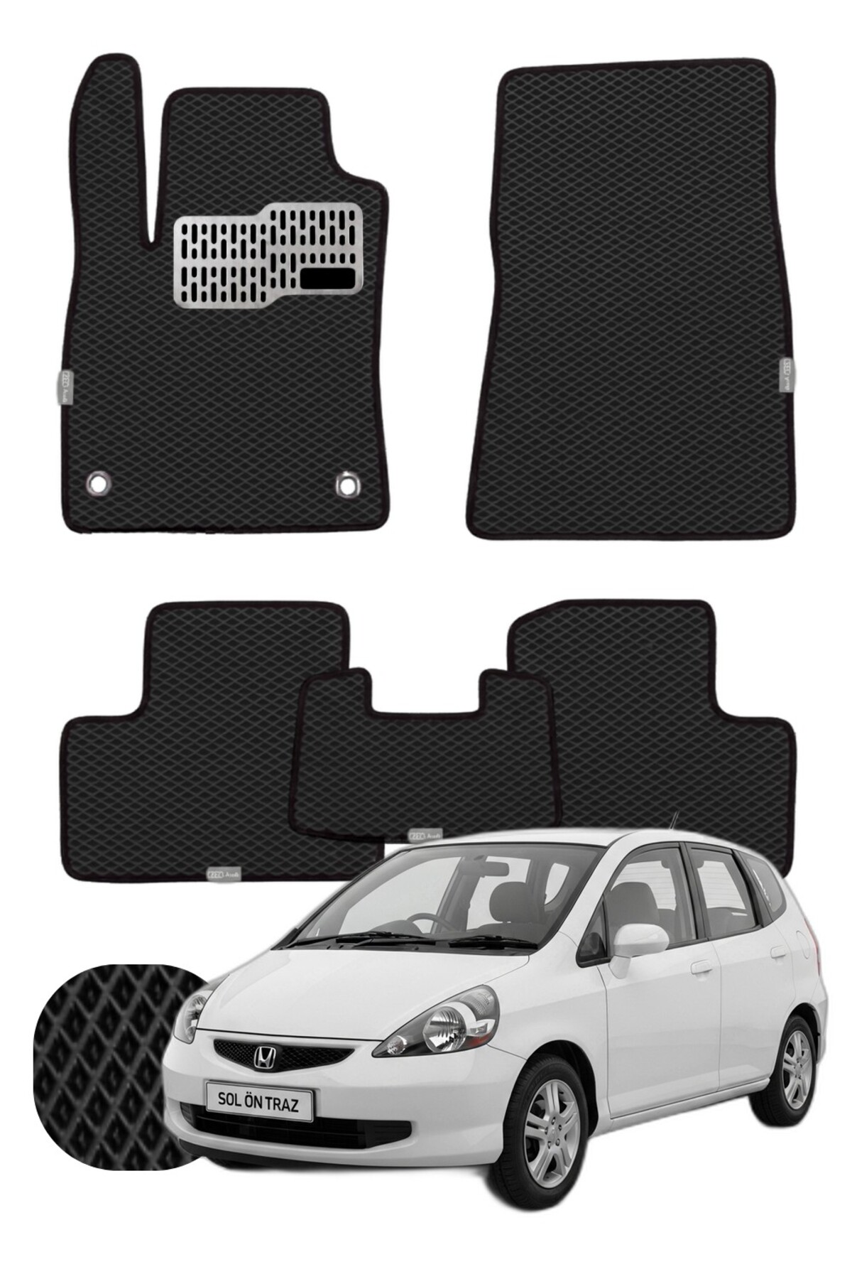Honda Jazz HB 2001-2008 Özelleştirilebilir Tam Set Premium EVA Paspas