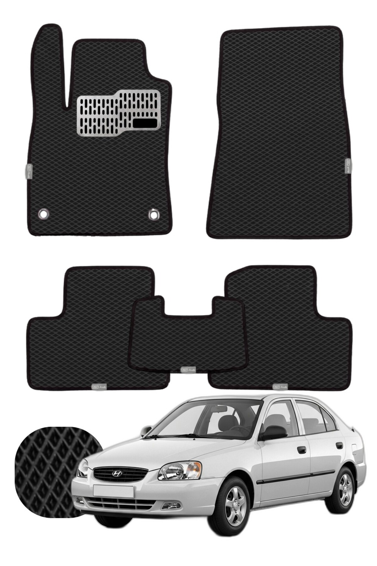 Hyundai Accent Era 2005-2011 Özelleştirilebilir Tam Set Premium EVA Paspas