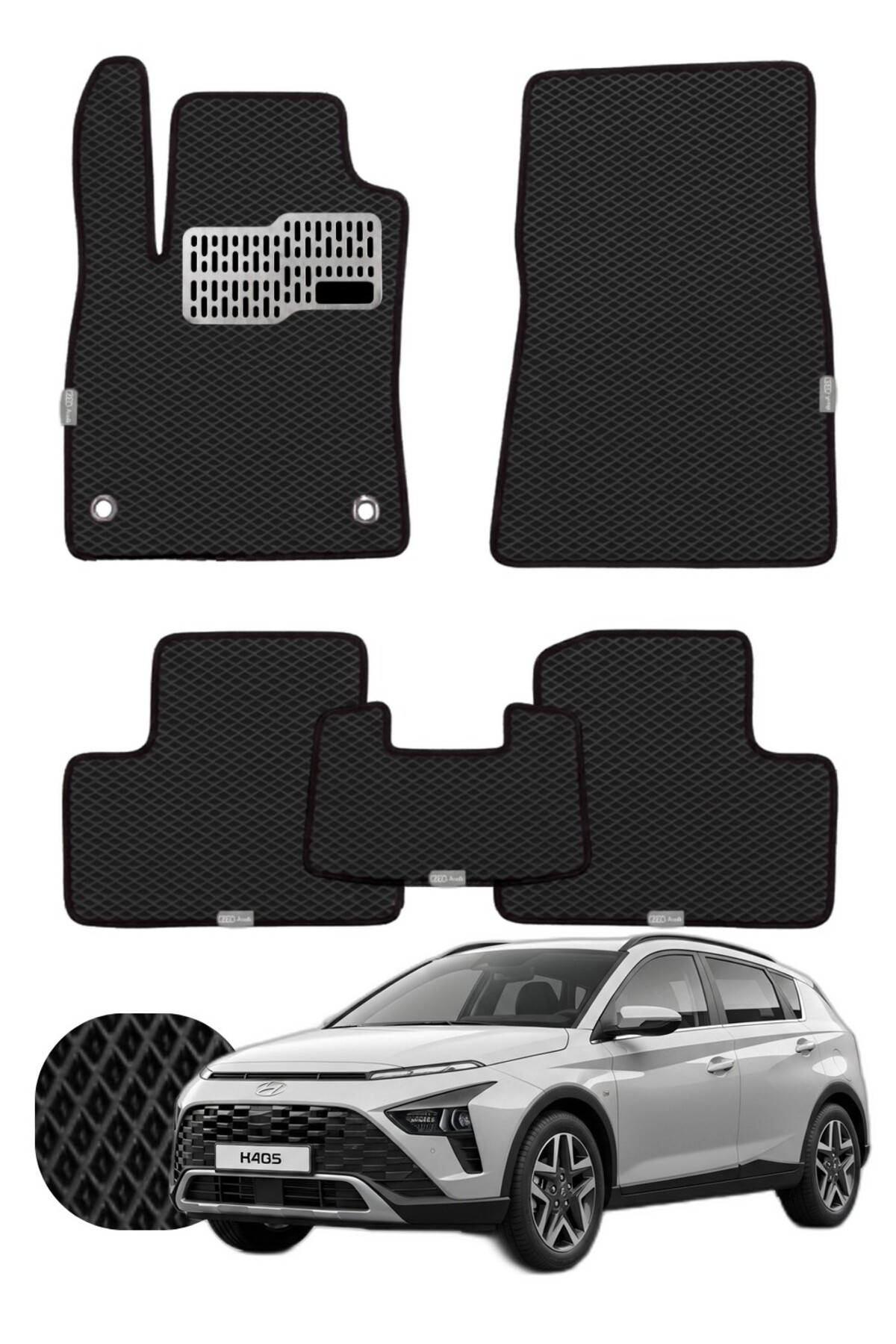 Hyundai Bayon 2021 ve sonrası Özelleştirilebilir Tam Set Premium EVA Paspas