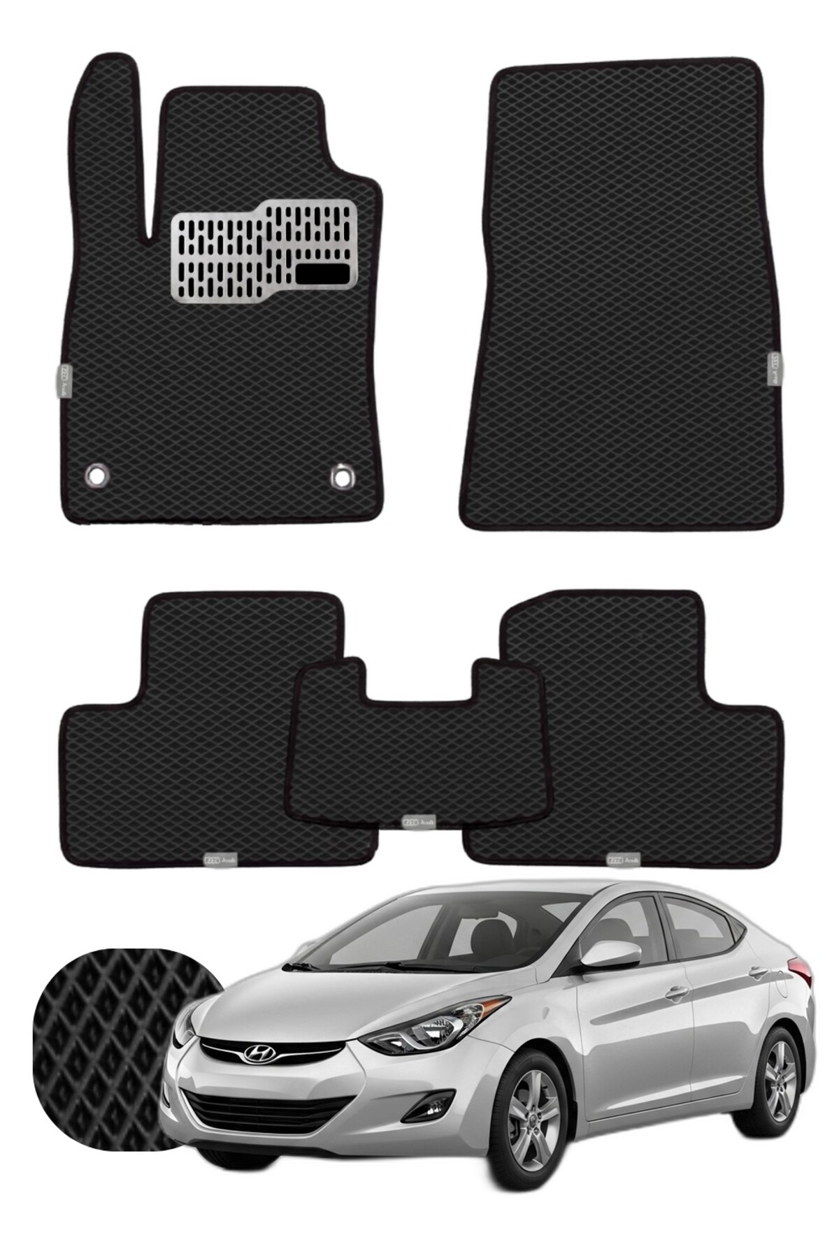 Hyundai Elantra 2010-2015 Özelleştirilebilir Tam Set Premium EVA Paspas