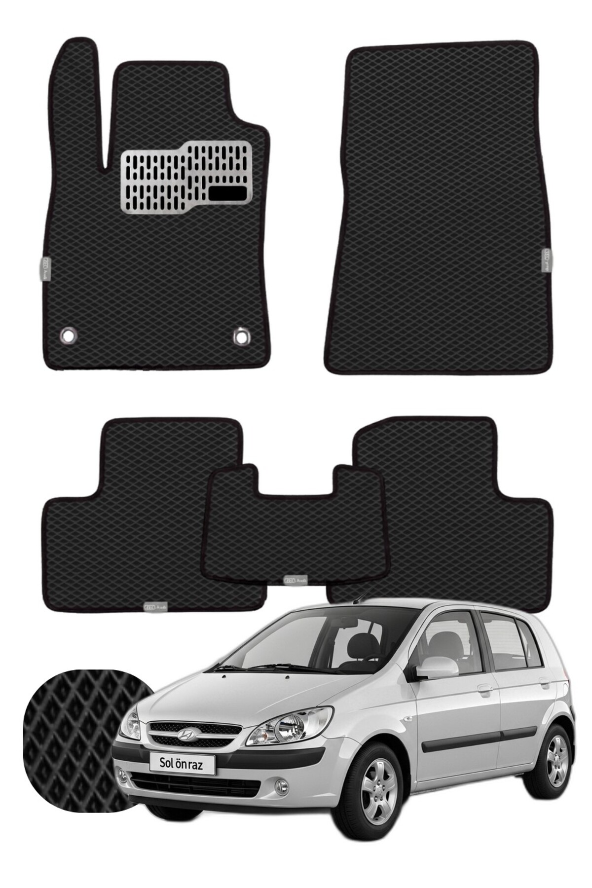 Hyundai Getz 2002-2011 Özelleştirilebilir Tam Set Premium EVA Paspas