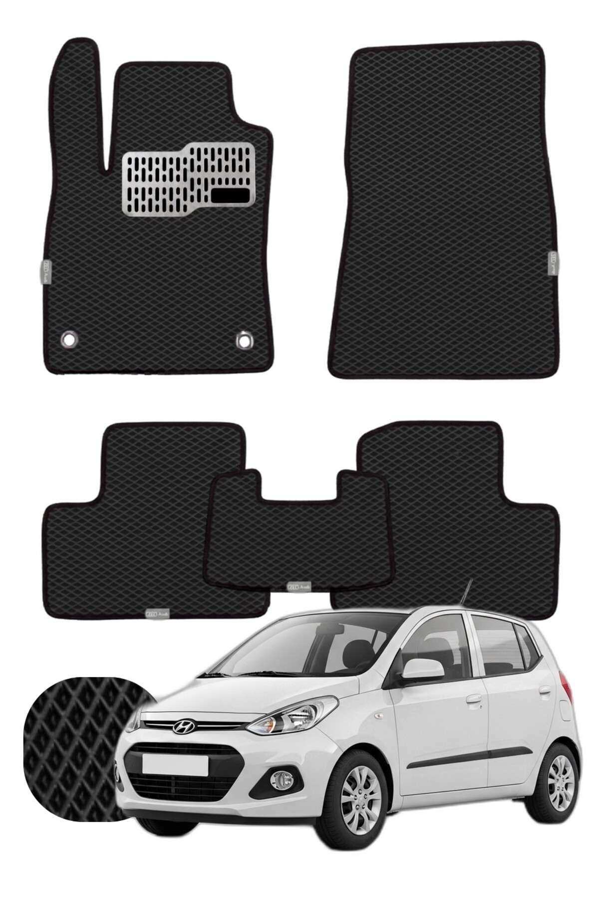 Hyundai i10 2013-2019 Özelleştirilebilir Tam Set Premium EVA Paspas