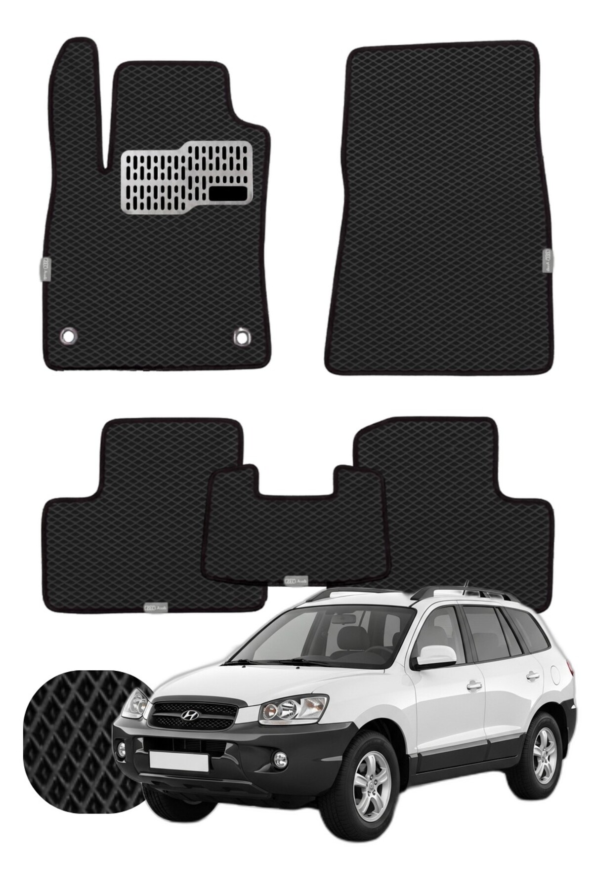 Hyundai Santa Fe 2006-2012 Özelleştirilebilir Tam Set Premium EVA Paspas