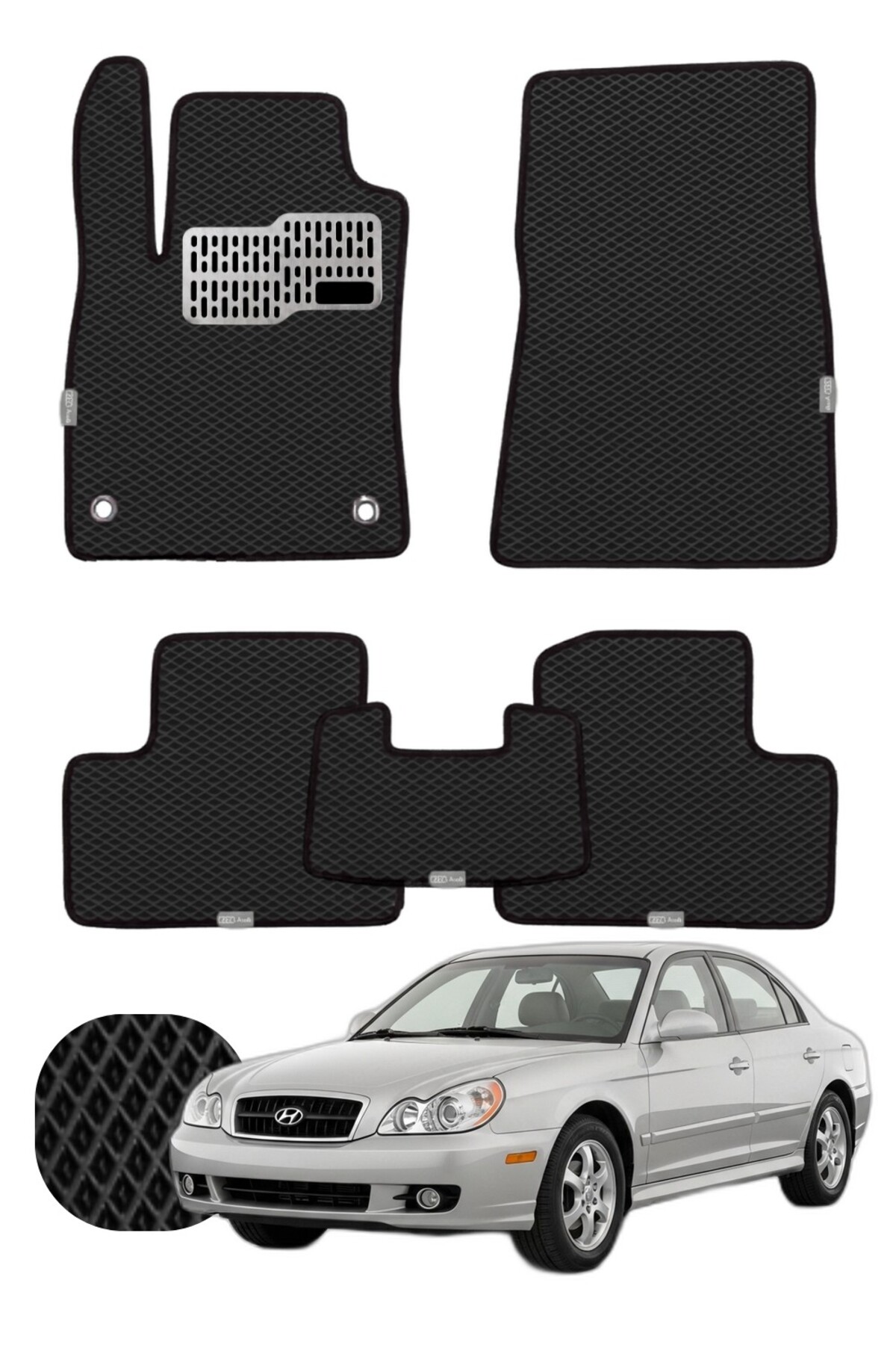 Hyundai Sonata 2004-2009 Özelleştirilebilir Tam Set Premium EVA Paspas