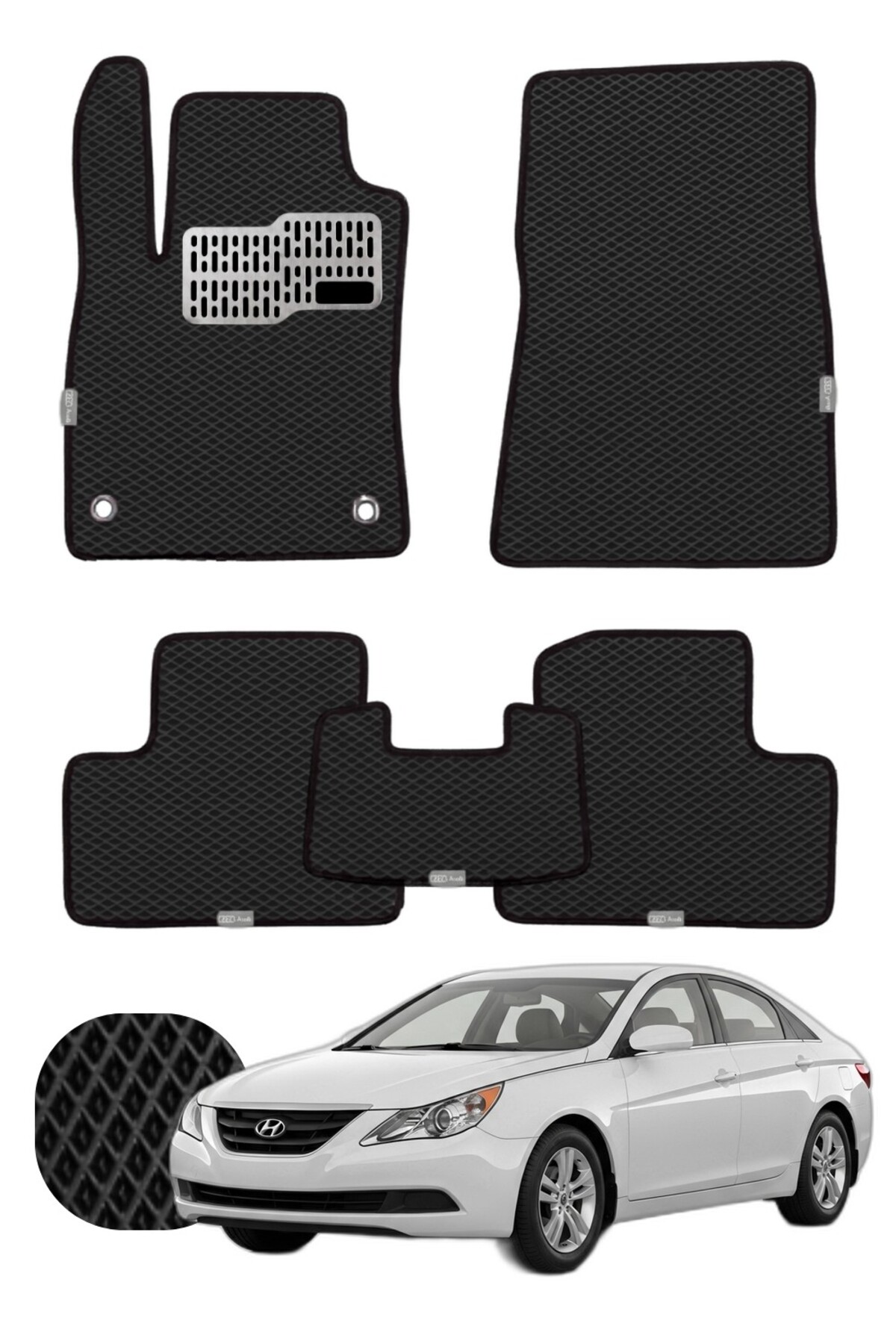 Hyundai Sonata 2009-2014 Özelleştirilebilir Tam Set Premium EVA Paspas