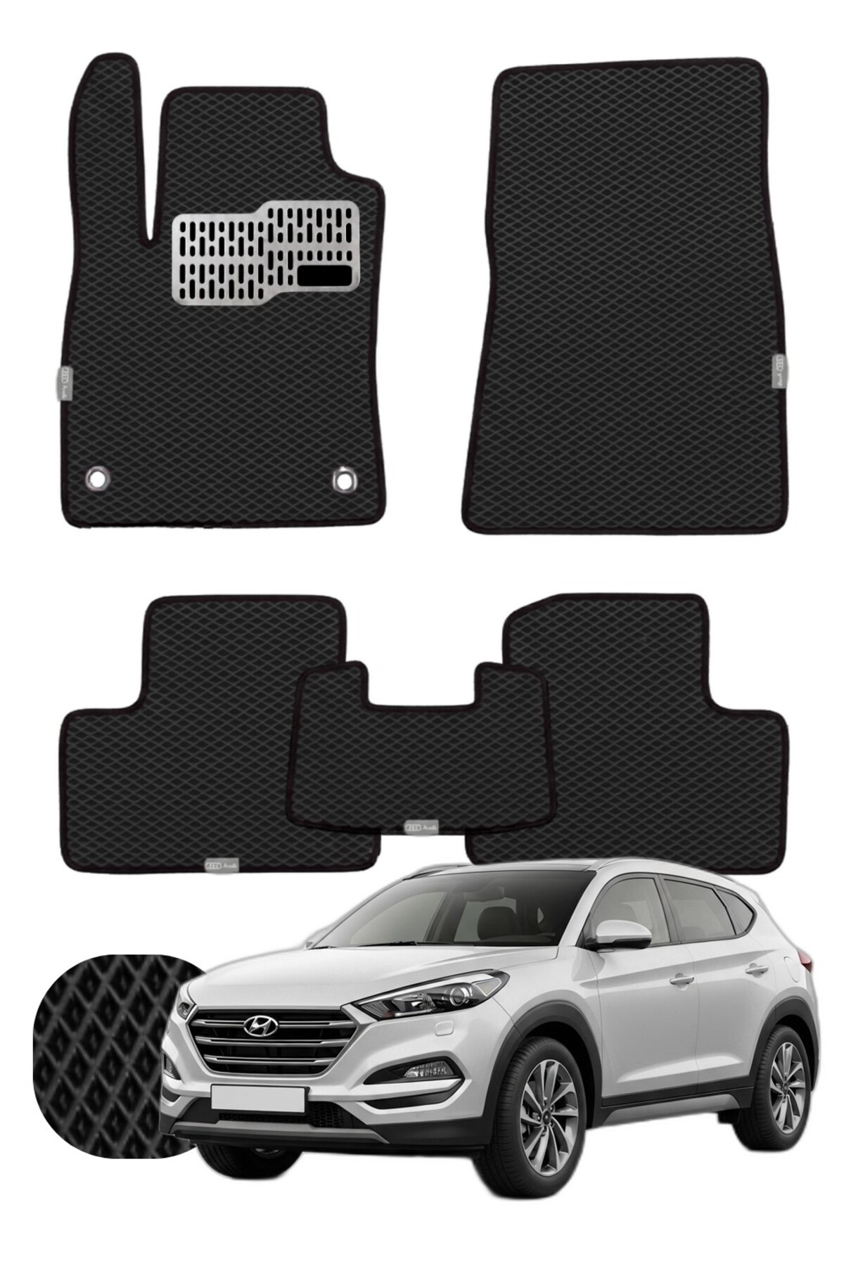 Hyundai Tucson 2015-2020 Özelleştirilebilir Tam Set Premium EVA Paspas