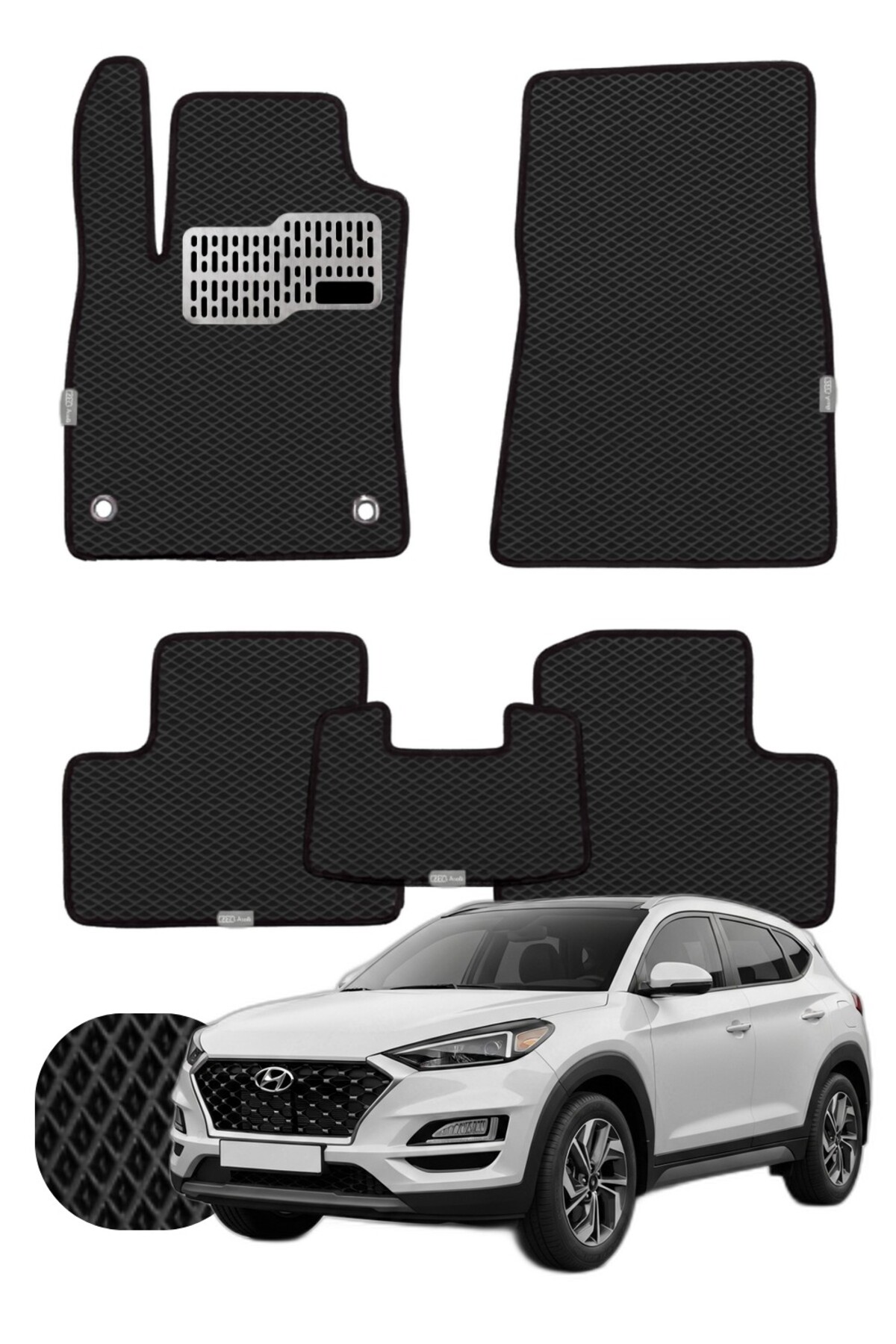 Hyundai Tucson 2020 ve sonrası Özelleştirilebilir Tam Set Premium EVA Paspas