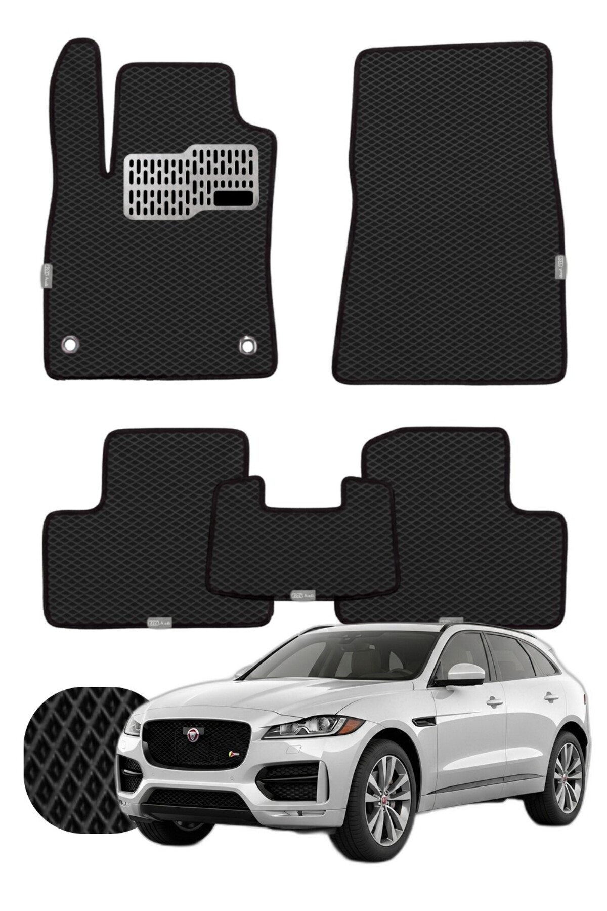Jaguar F-Pace 2016 ve sonrası Özelleştirilebilir Tam Set Premium EVA Paspas