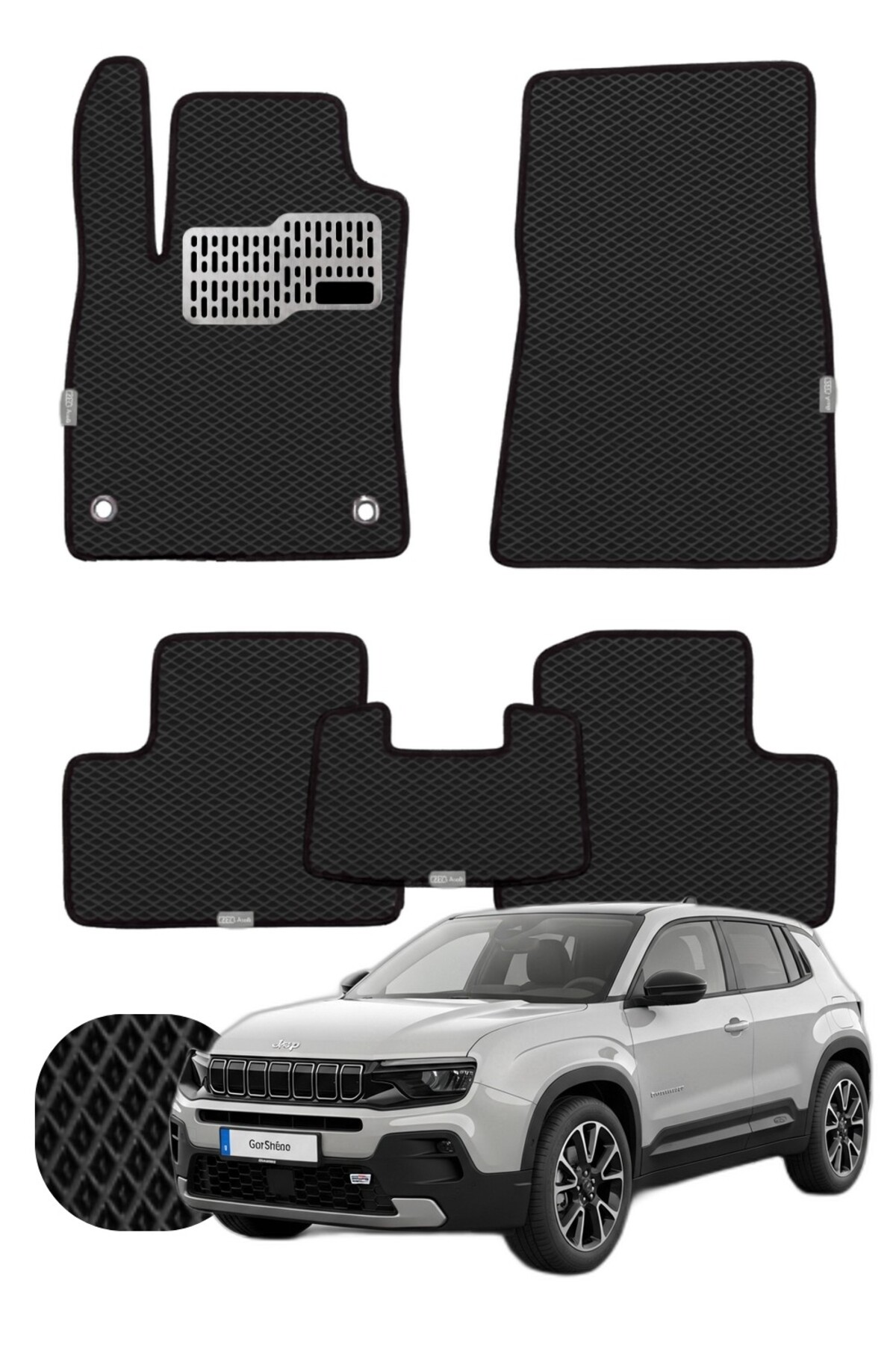 Jeep Avenger 2023 ve sonrası Özelleştirilebilir Tam Set Premium EVA Paspas