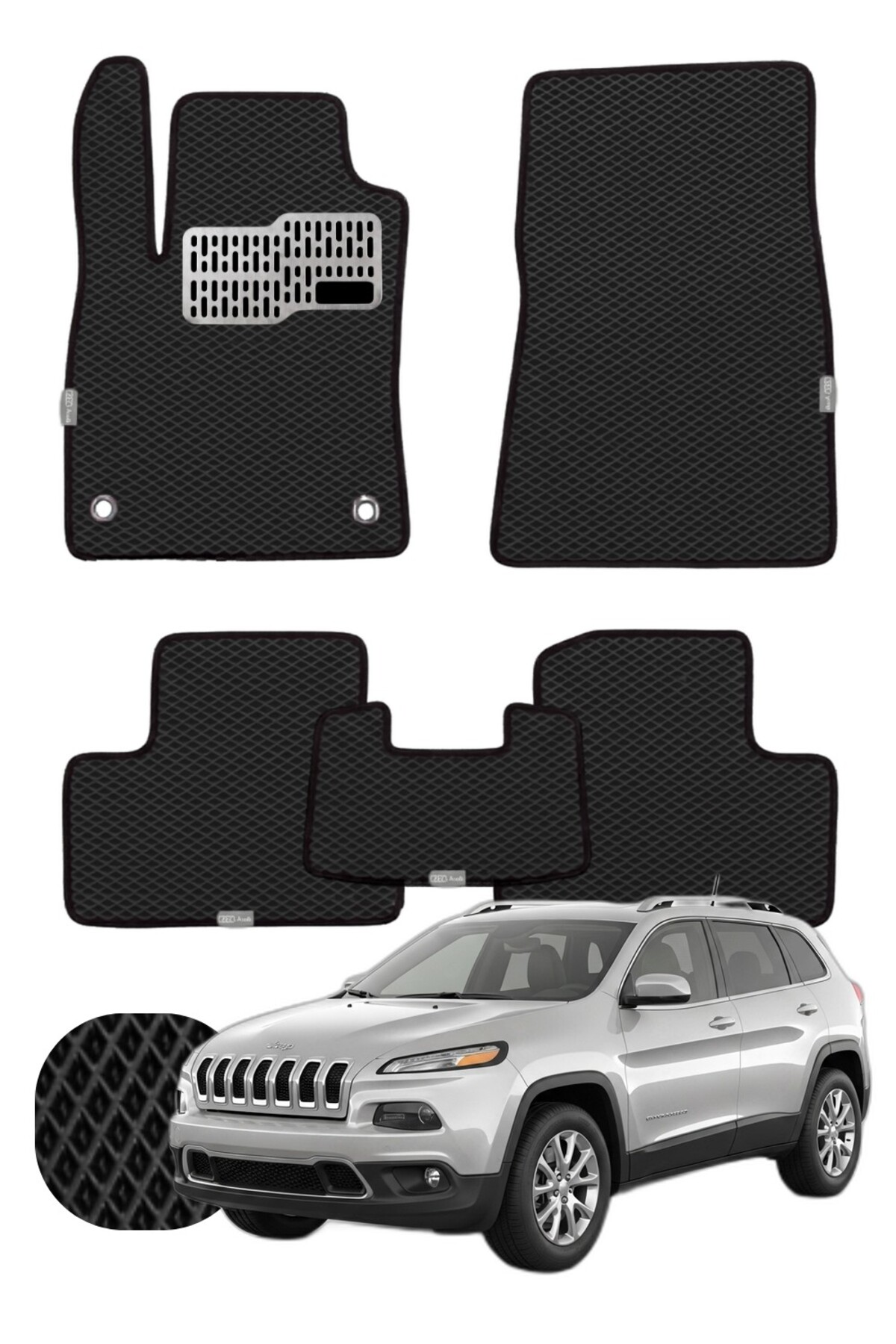 Jeep Cherokee 2014 ve sonrası Özelleştirilebilir Tam Set Premium EVA Paspas