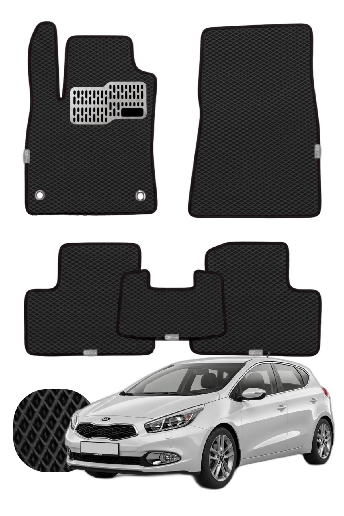 Kia Ceed HB 2012-2018 Özelleştirilebilir Tam Set Premium EVA Paspas