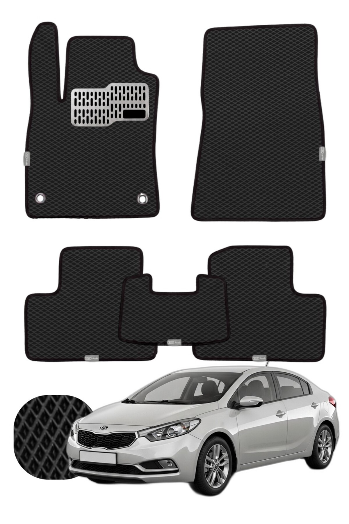 Kia Cerato 2012-2018 Özelleştirilebilir Tam Set Premium EVA Paspas